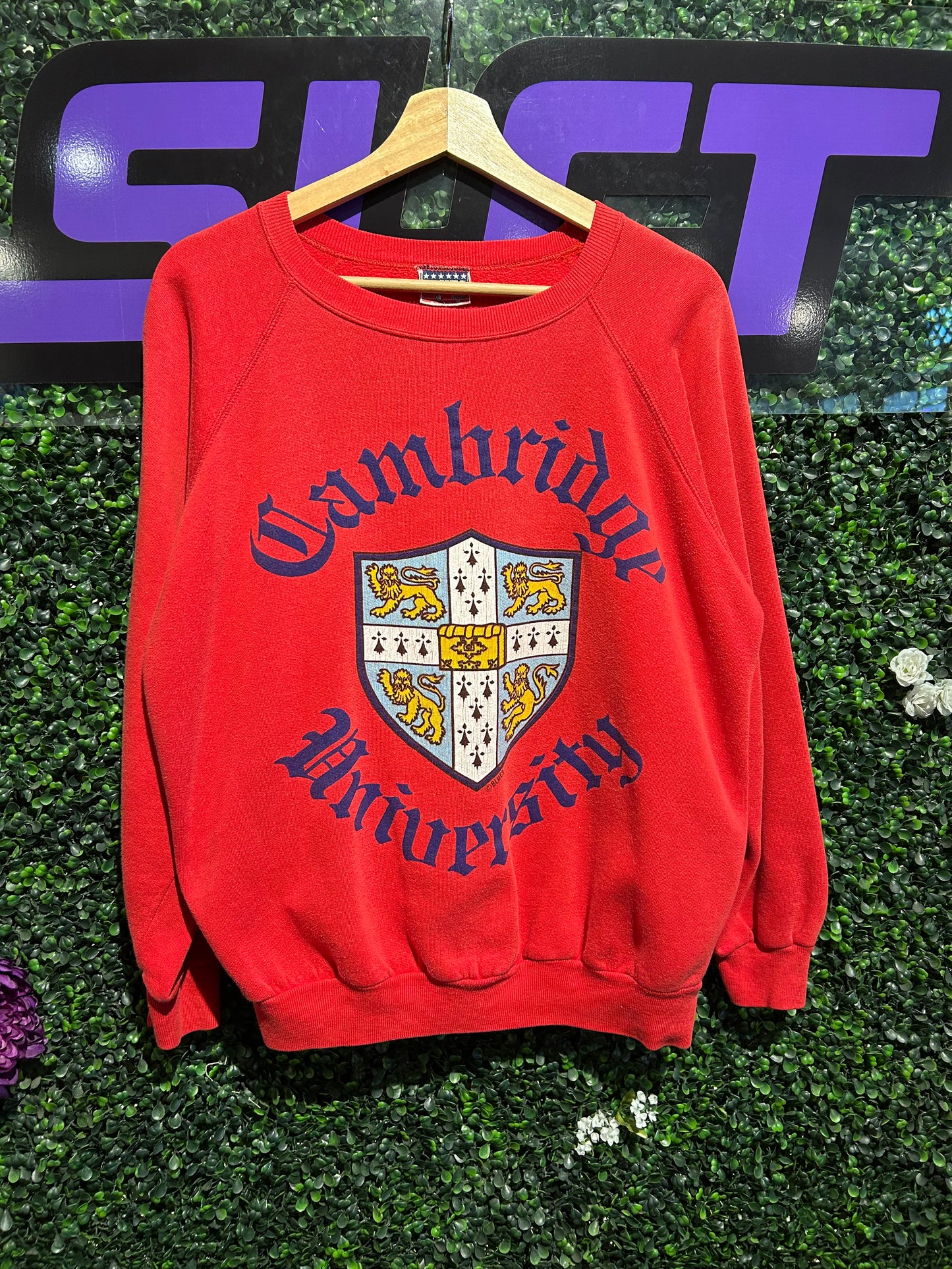 80s Cambridge University Crewneck. Size Medium
