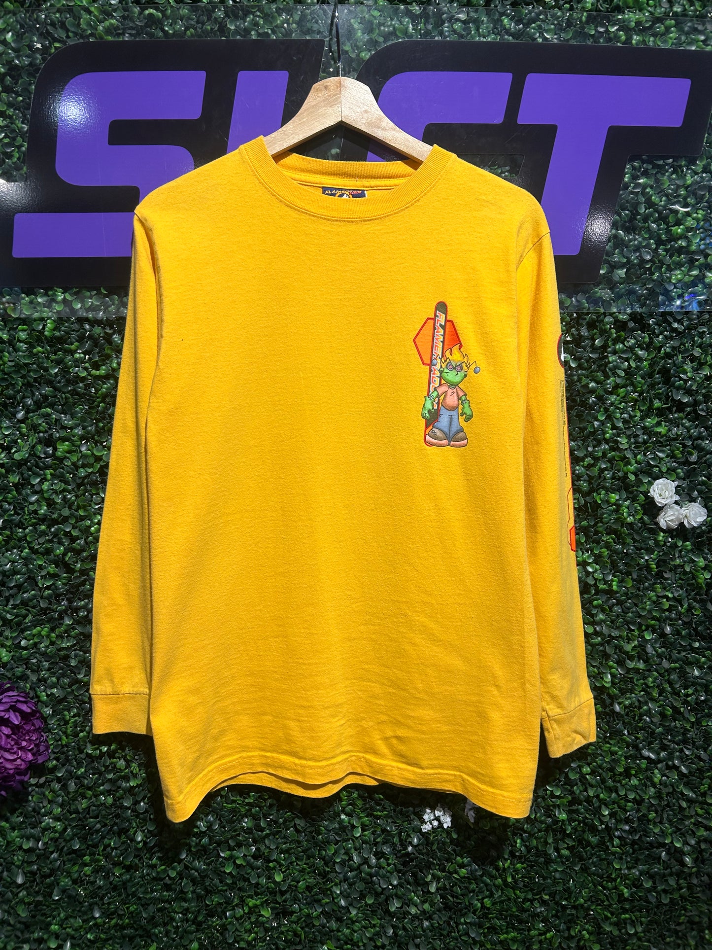 2000 JNCO Flamehead Skate LS Shirt. Size Medium