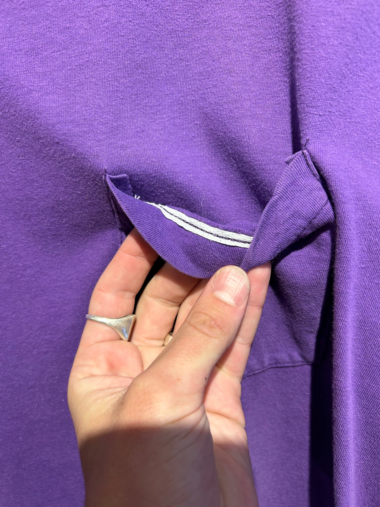 80s Blank Pocket T-Shirt. Size M/L