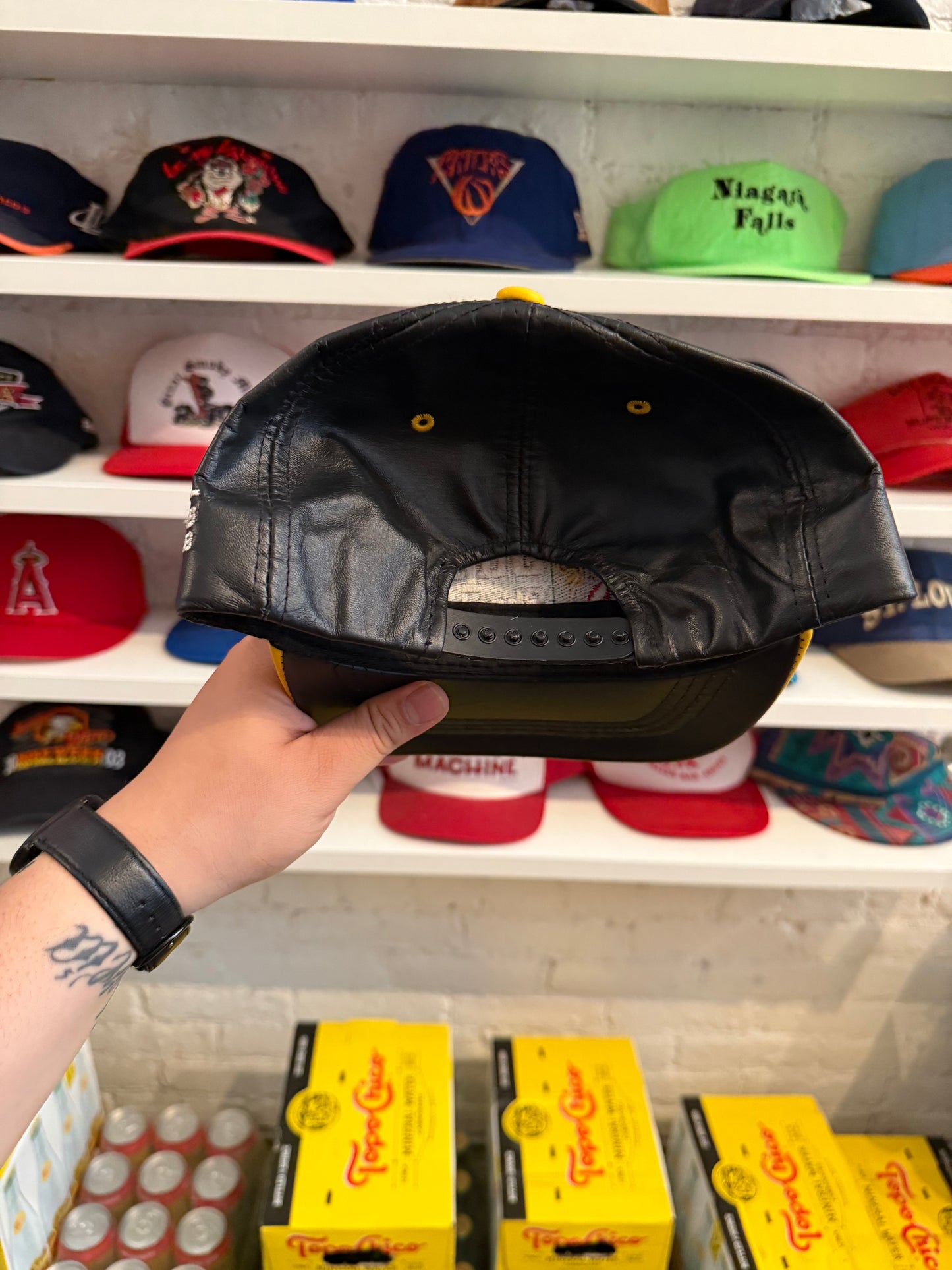Vintage NFL Players Golf Club Leather Hat