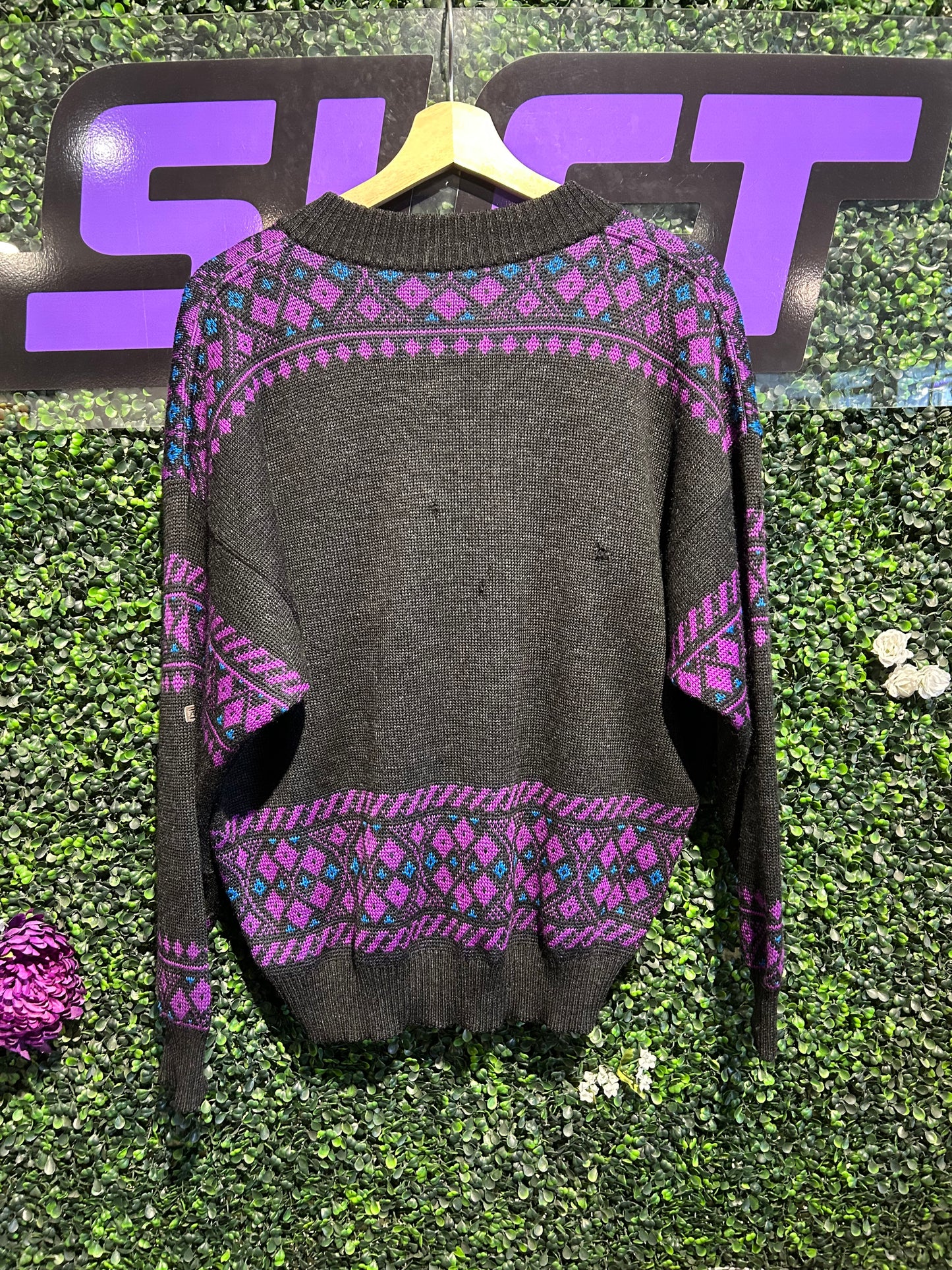 Vintage Steffnes Wool Button-Up Knit Sweater. Size M/L