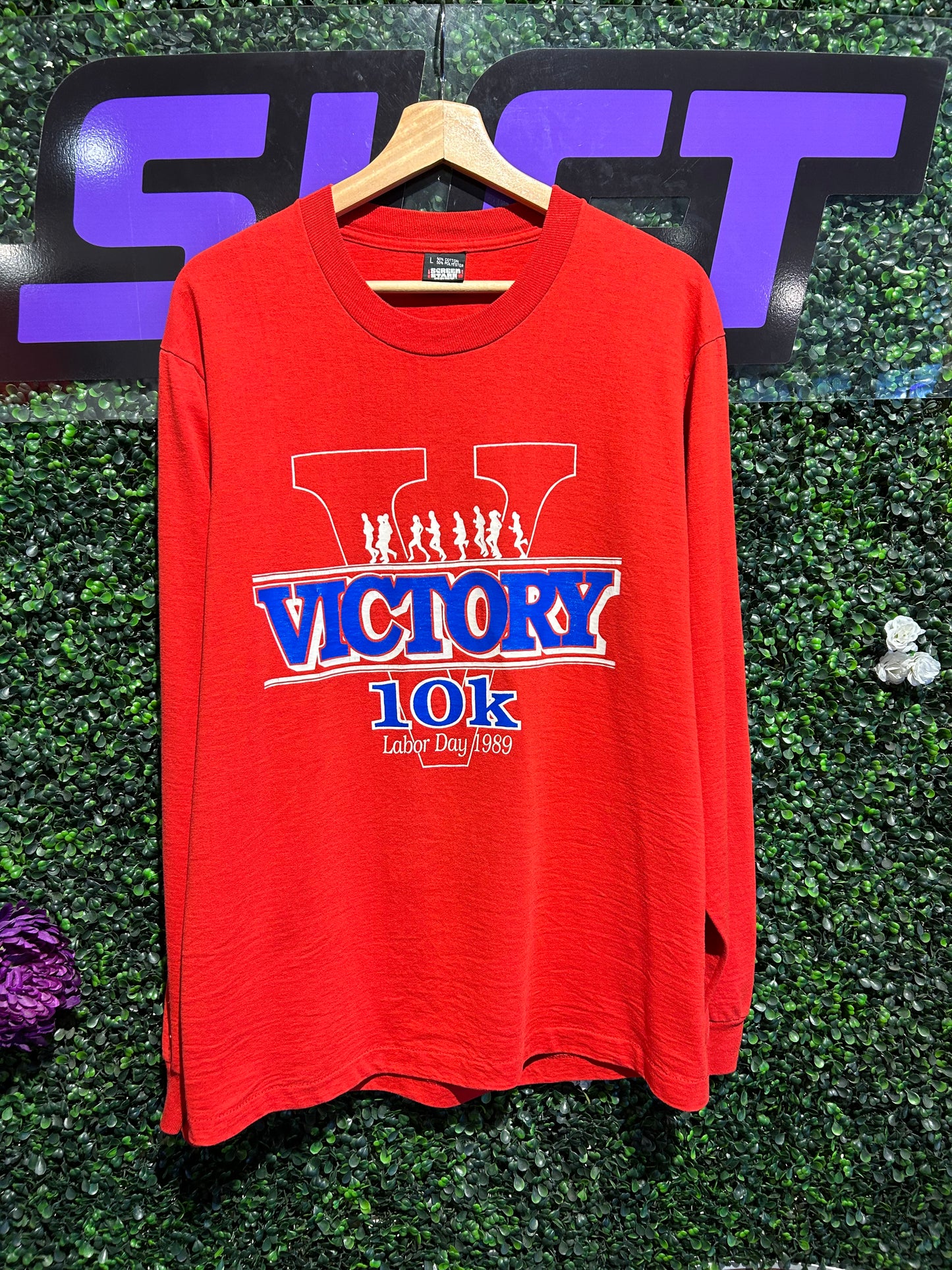 1989 Victory 10k LS Shirt. Size Large