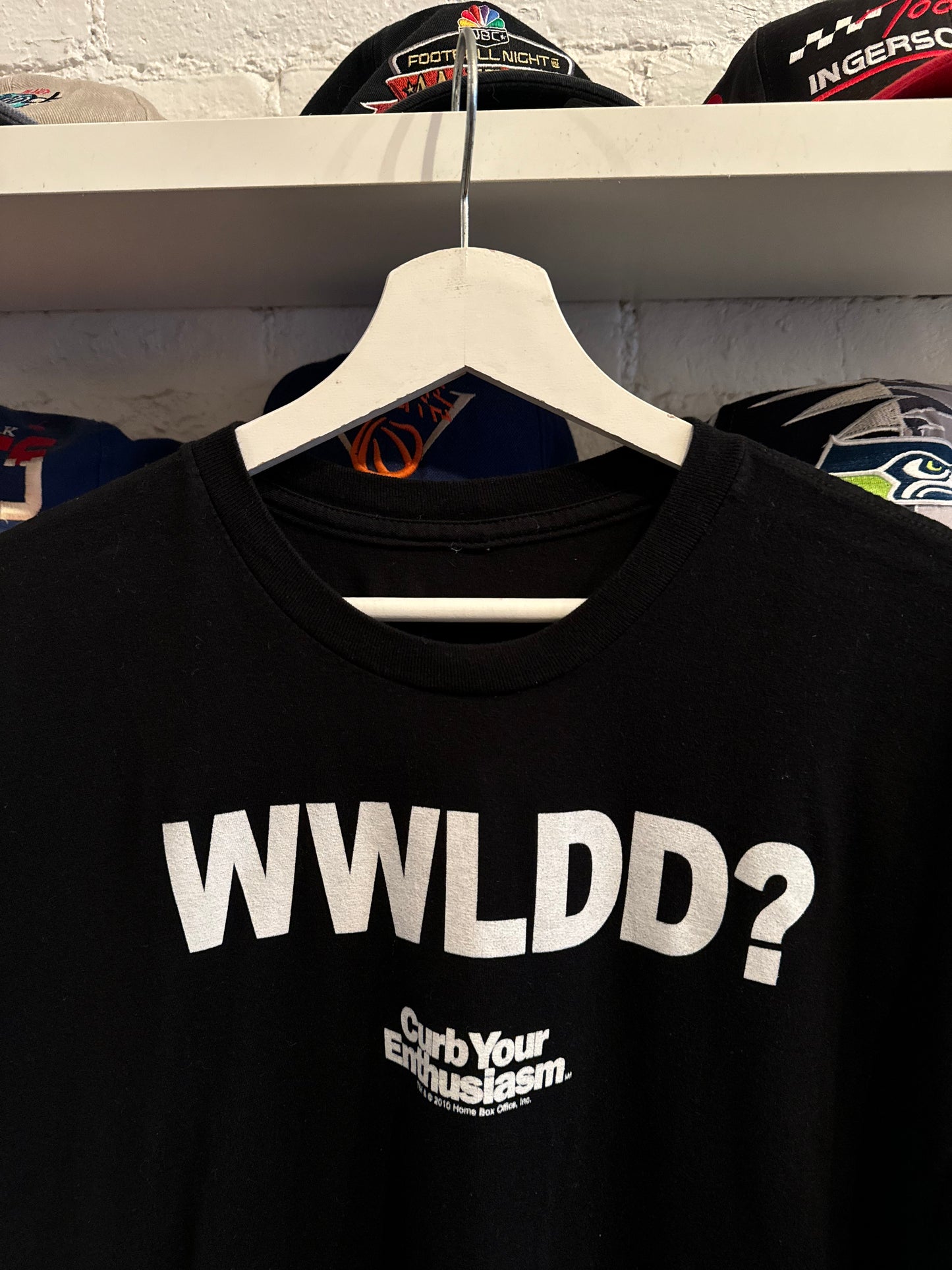 2010 HBO Curb Your Enthusiasm WWLD Larry David T-Shirt Size Large