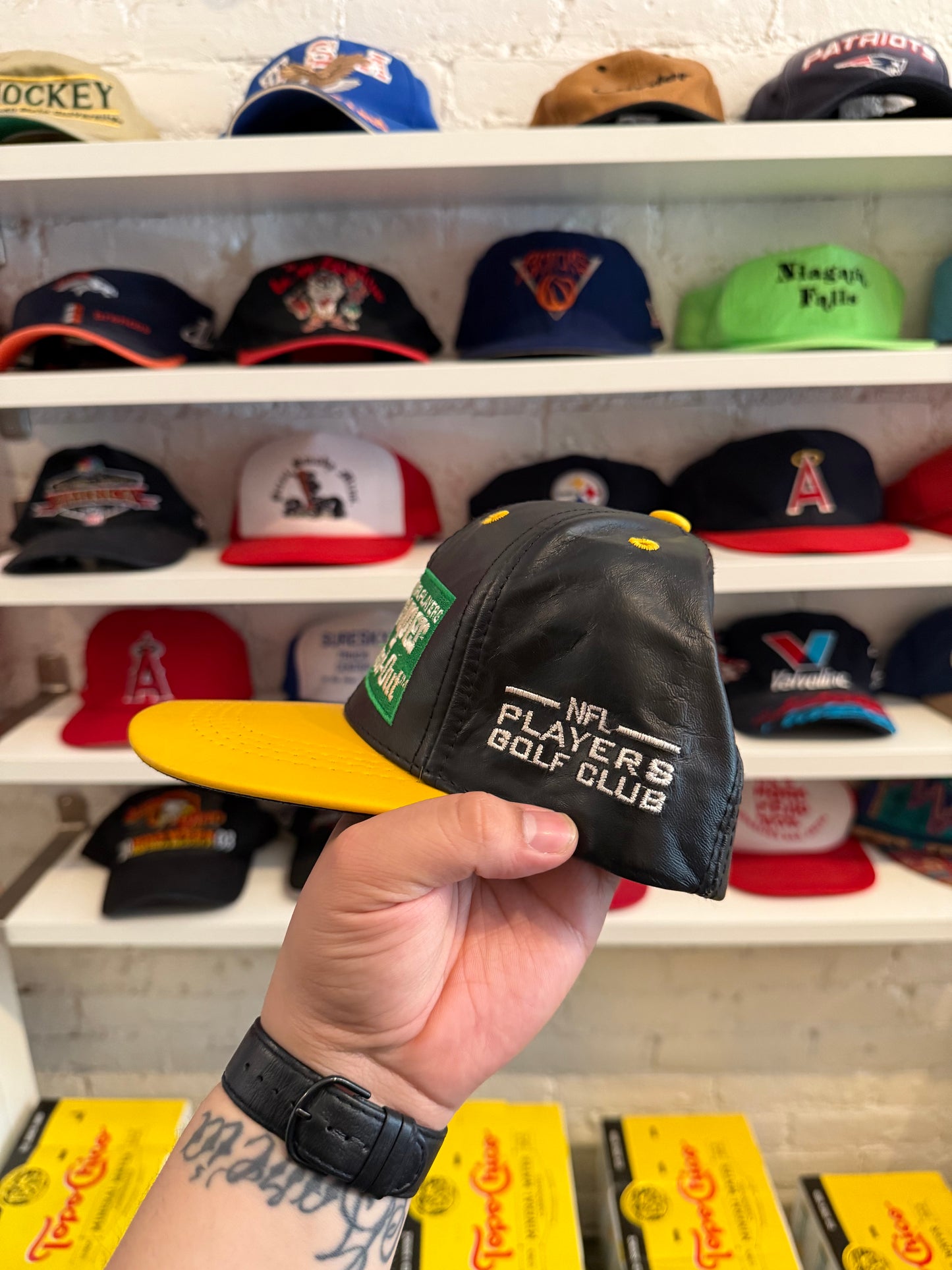 Vintage NFL Players Golf Club Leather Hat