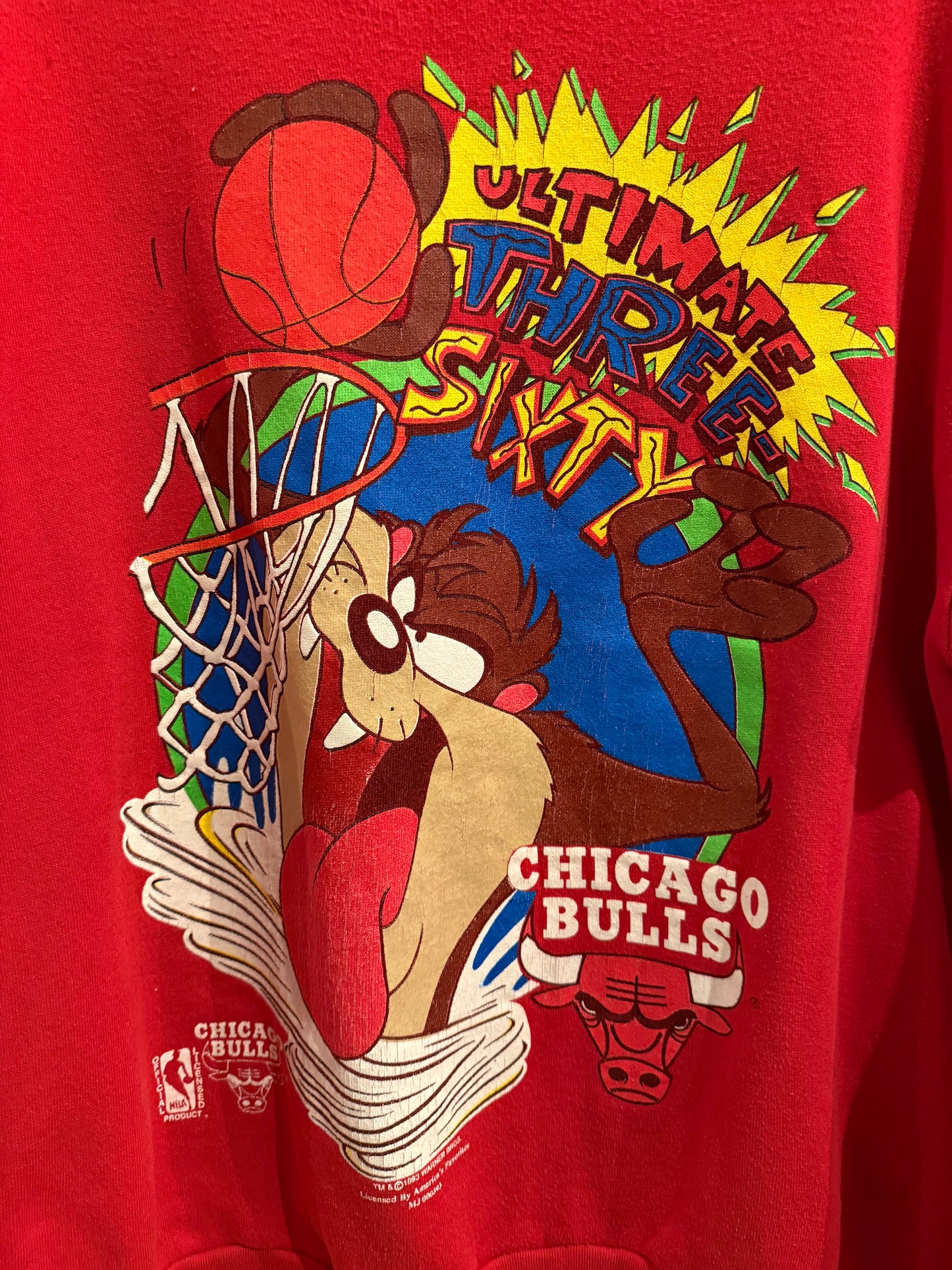 1993 Chicago Bulls Taz Crewneck Size XL