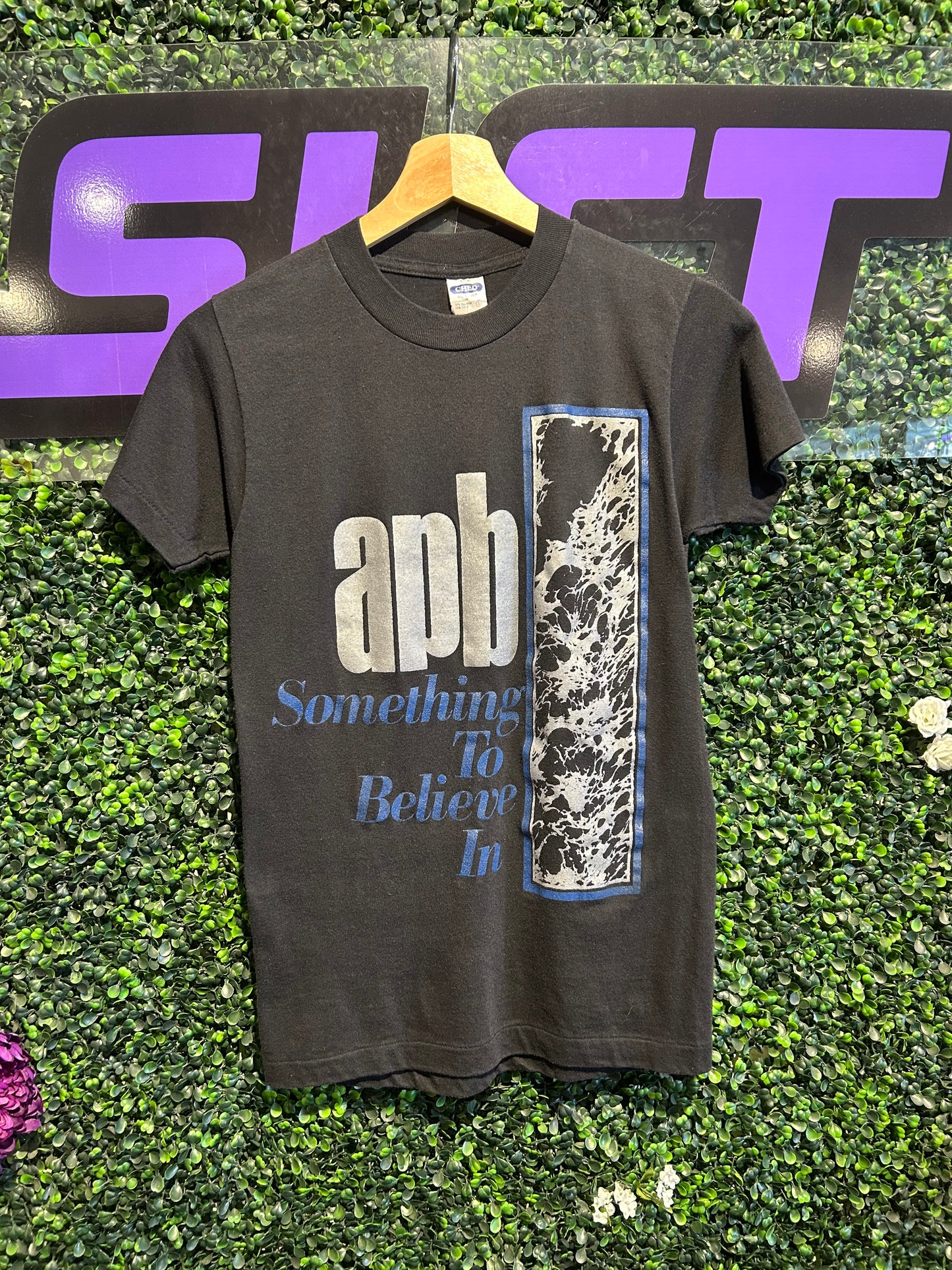 1985 APB ‘Something To Believe In’ Band T-Shirt. Size Small