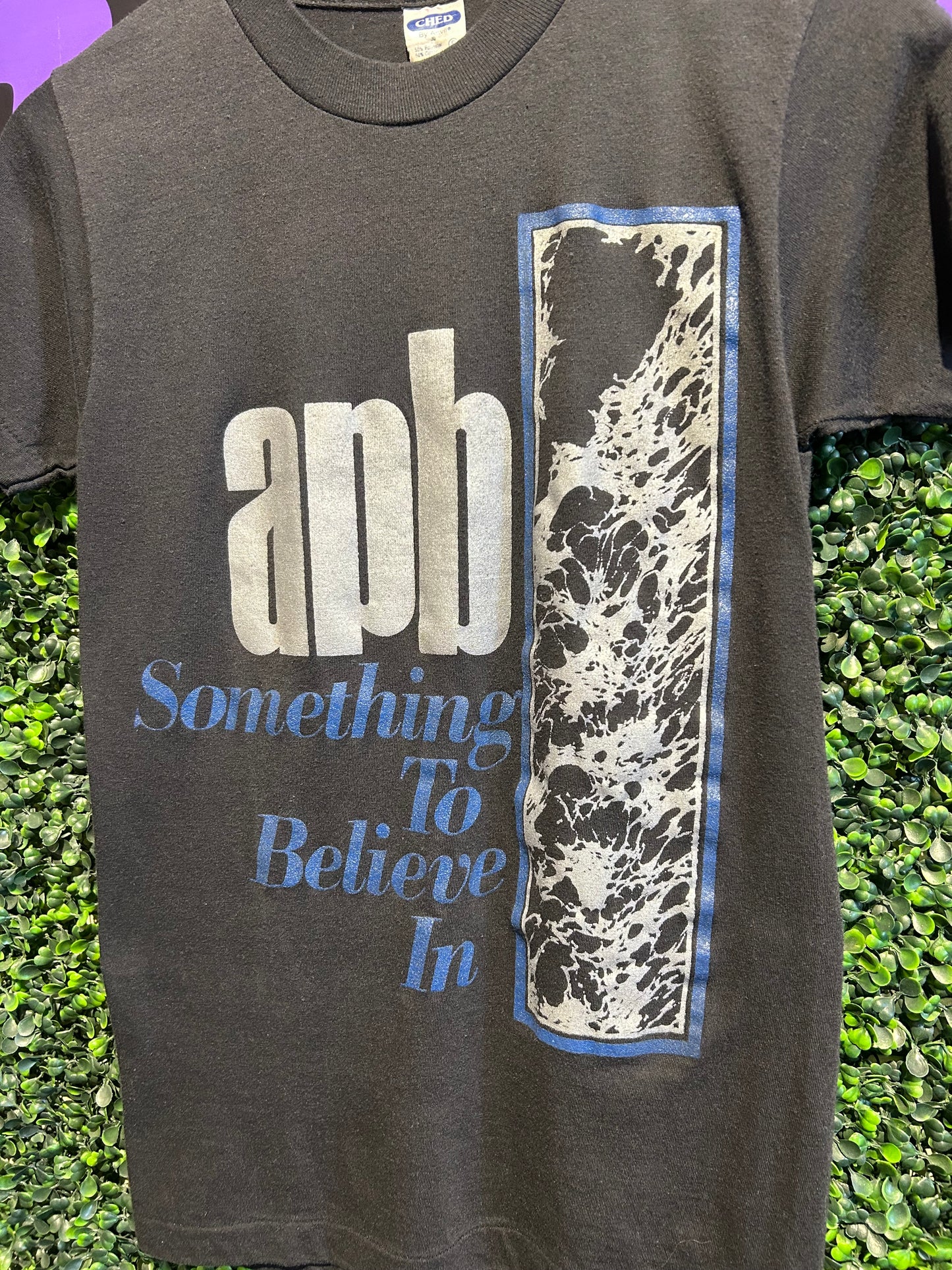 1985 APB ‘Something To Believe In’ Band T-Shirt. Size Small