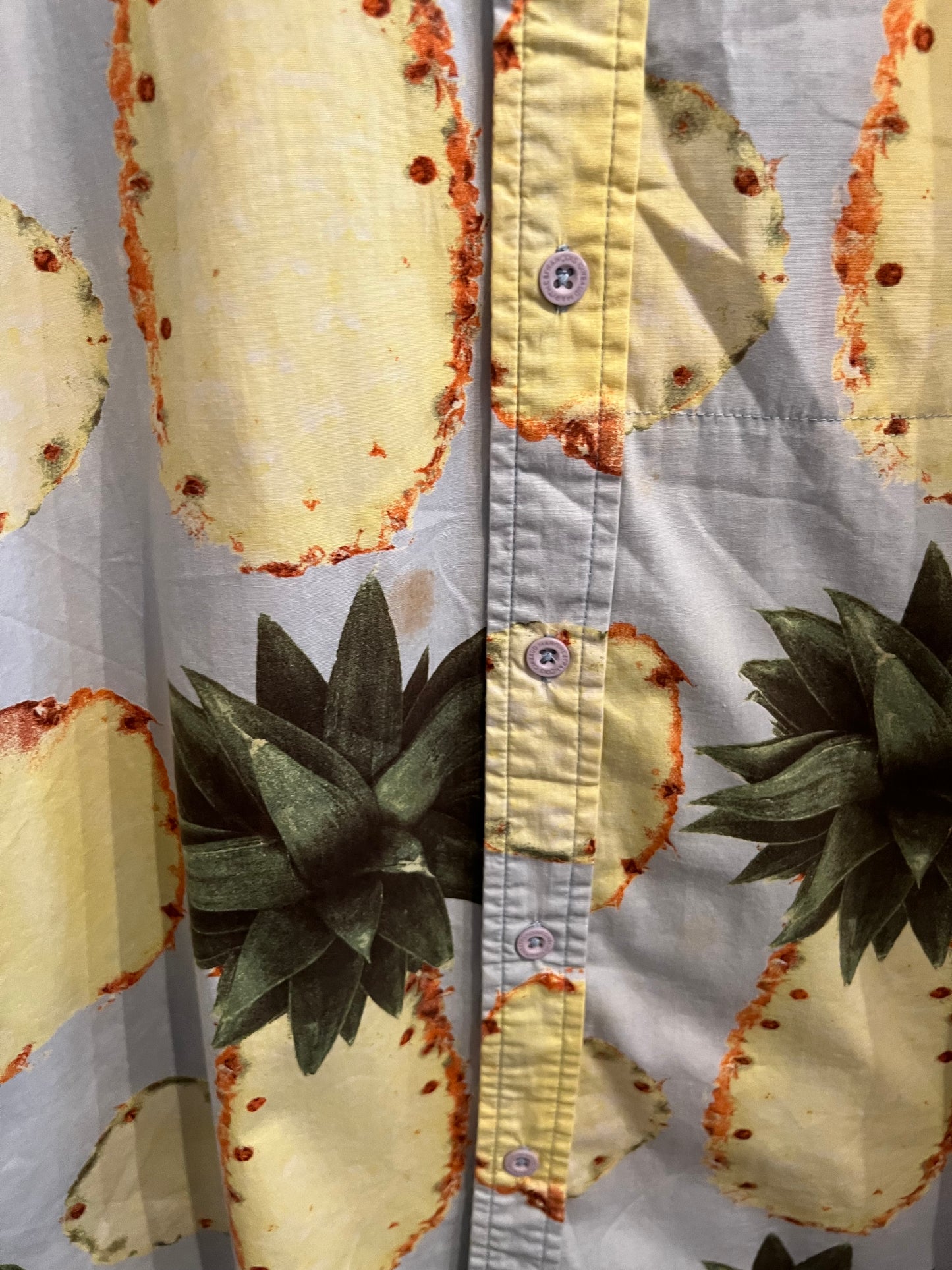 Girbaud Pineapple Button Up Size XL