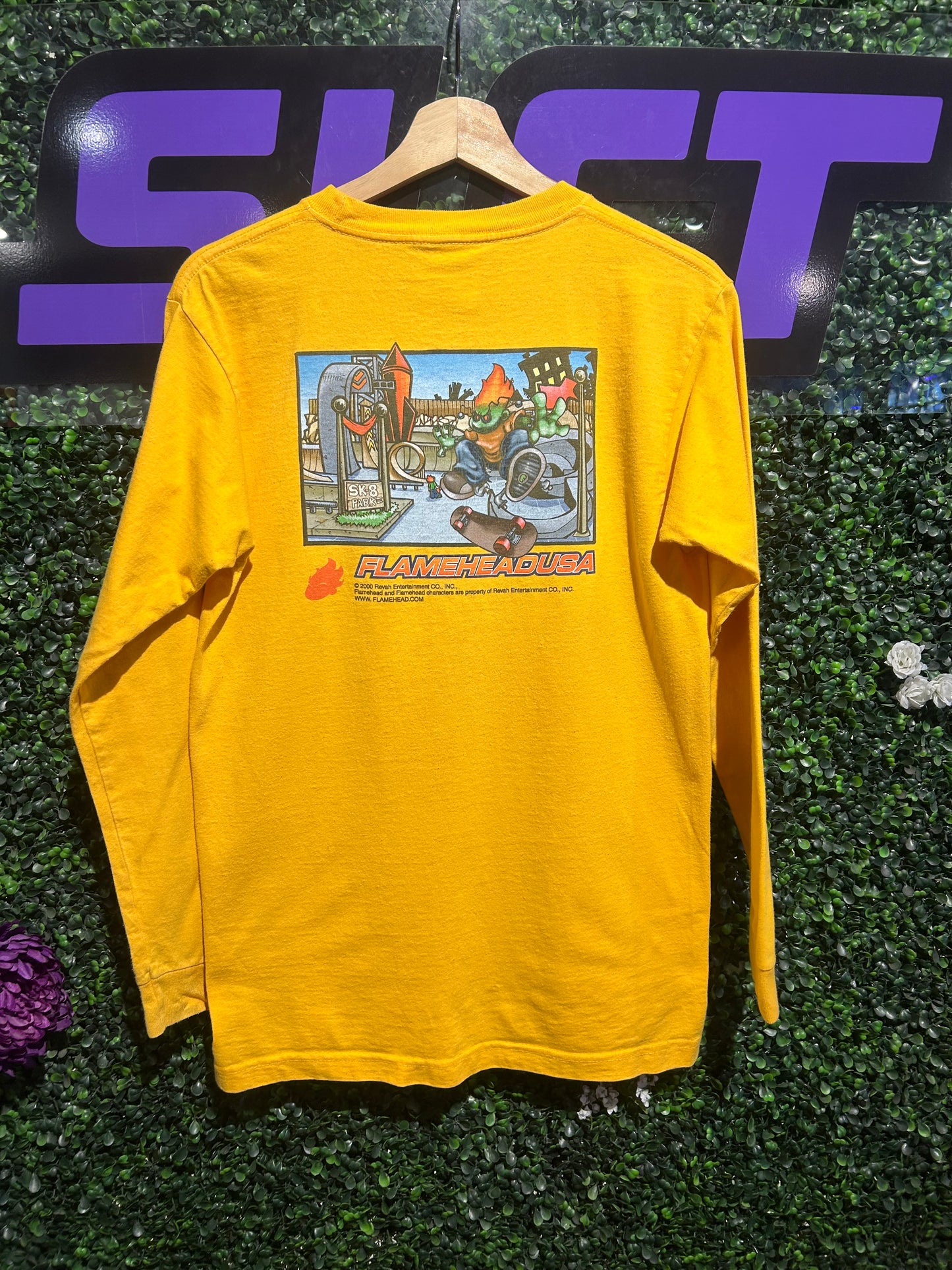 2000 JNCO Flamehead Skate LS Shirt. Size Medium