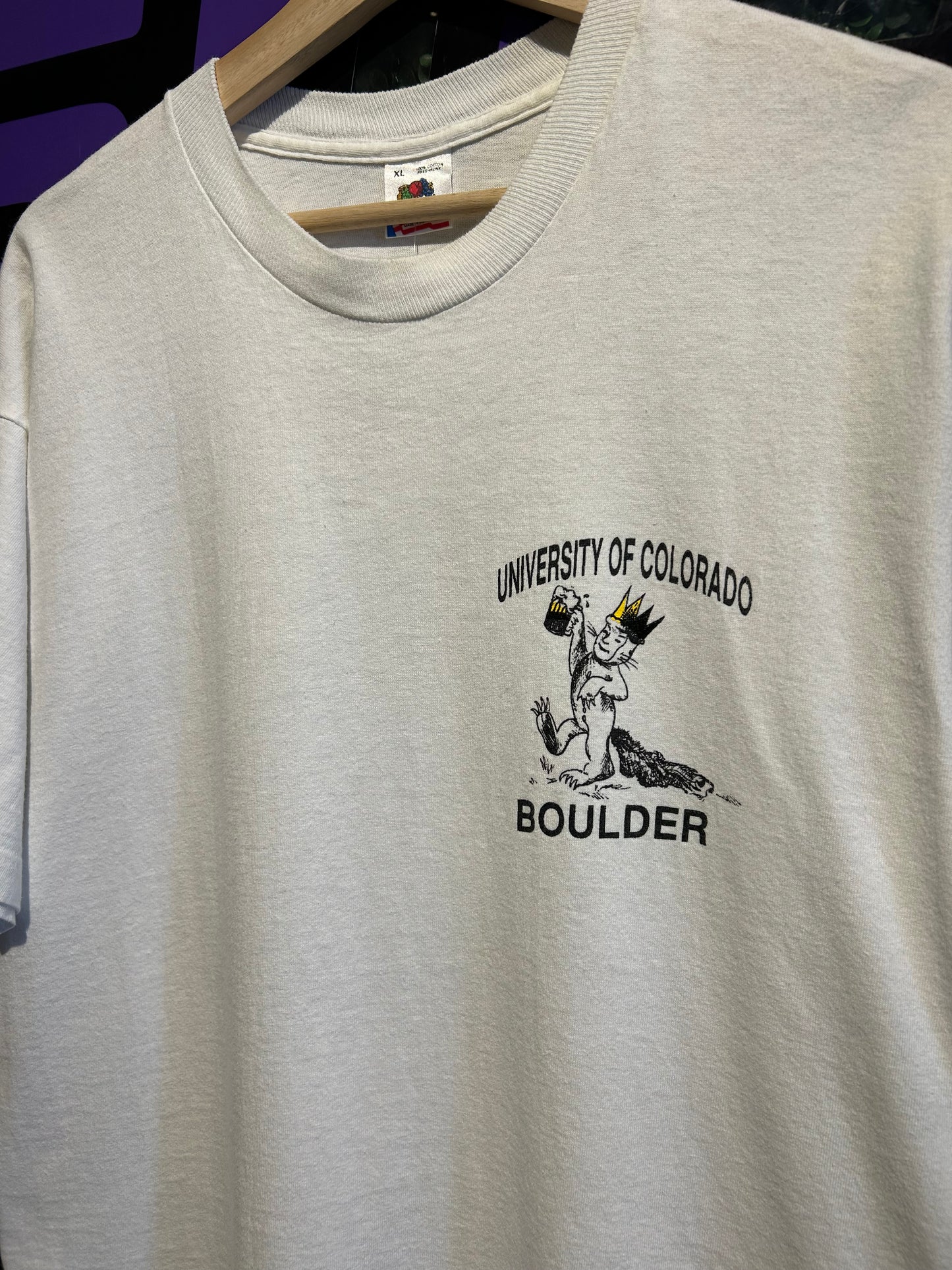 90s Colorado Buffaloes Where The Wild Things Are ‘Let The Wild Rumpus Begin’ T-Shirt. Size L/XL
