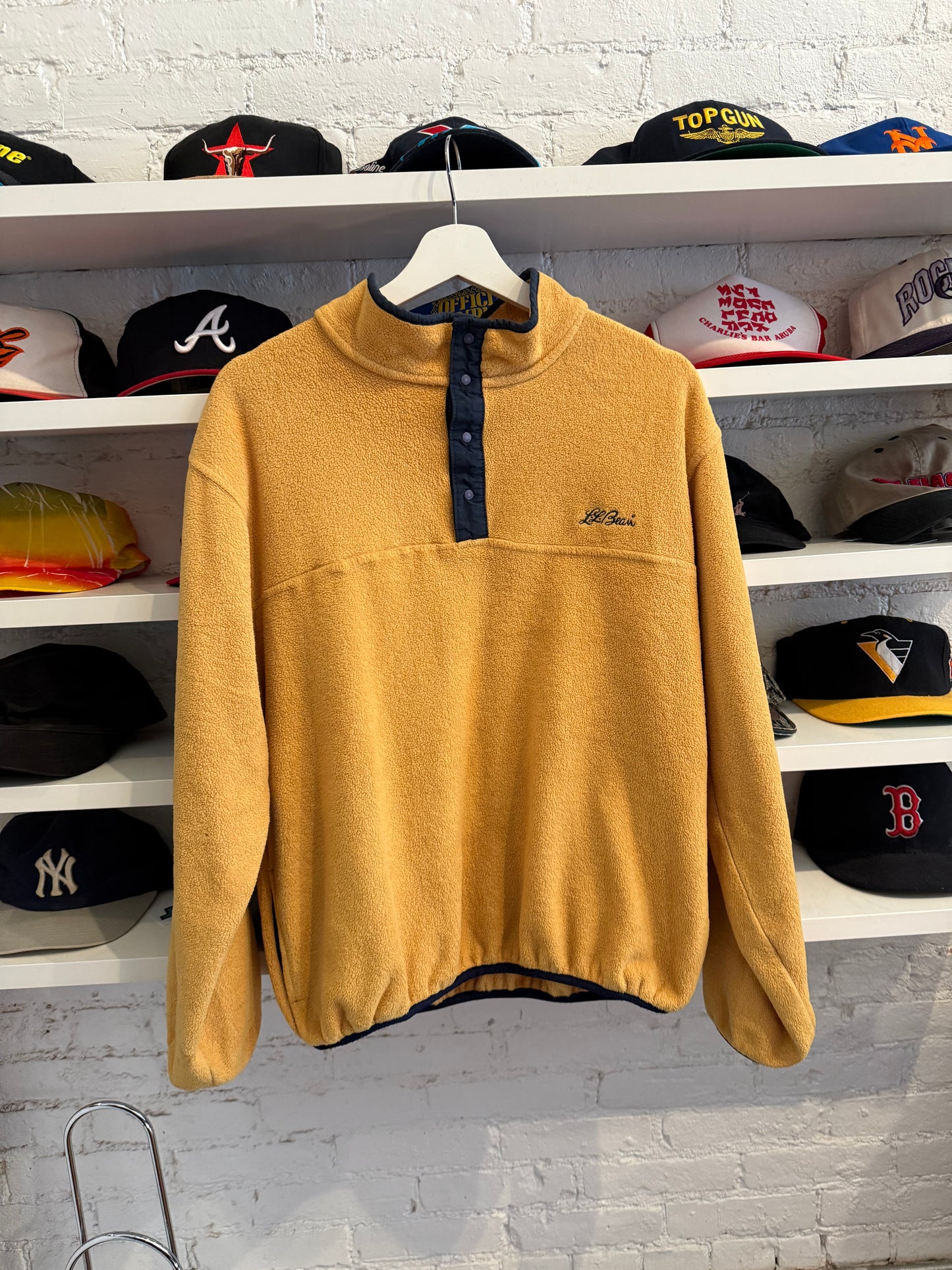 L.L. Bean Button Fleece Pullover Size Large