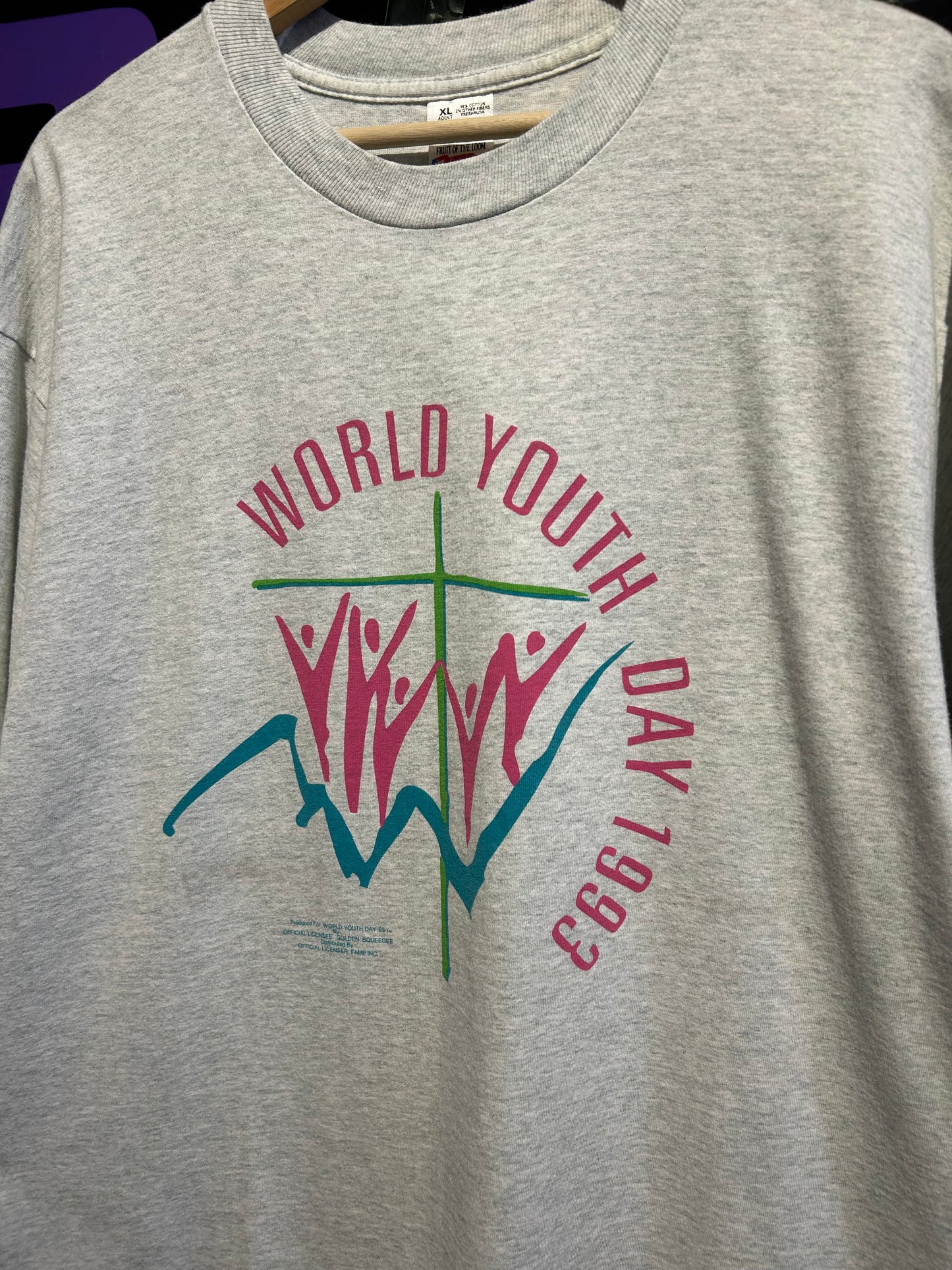 1993 Denver World Youth Day T-Shirt. Size XL