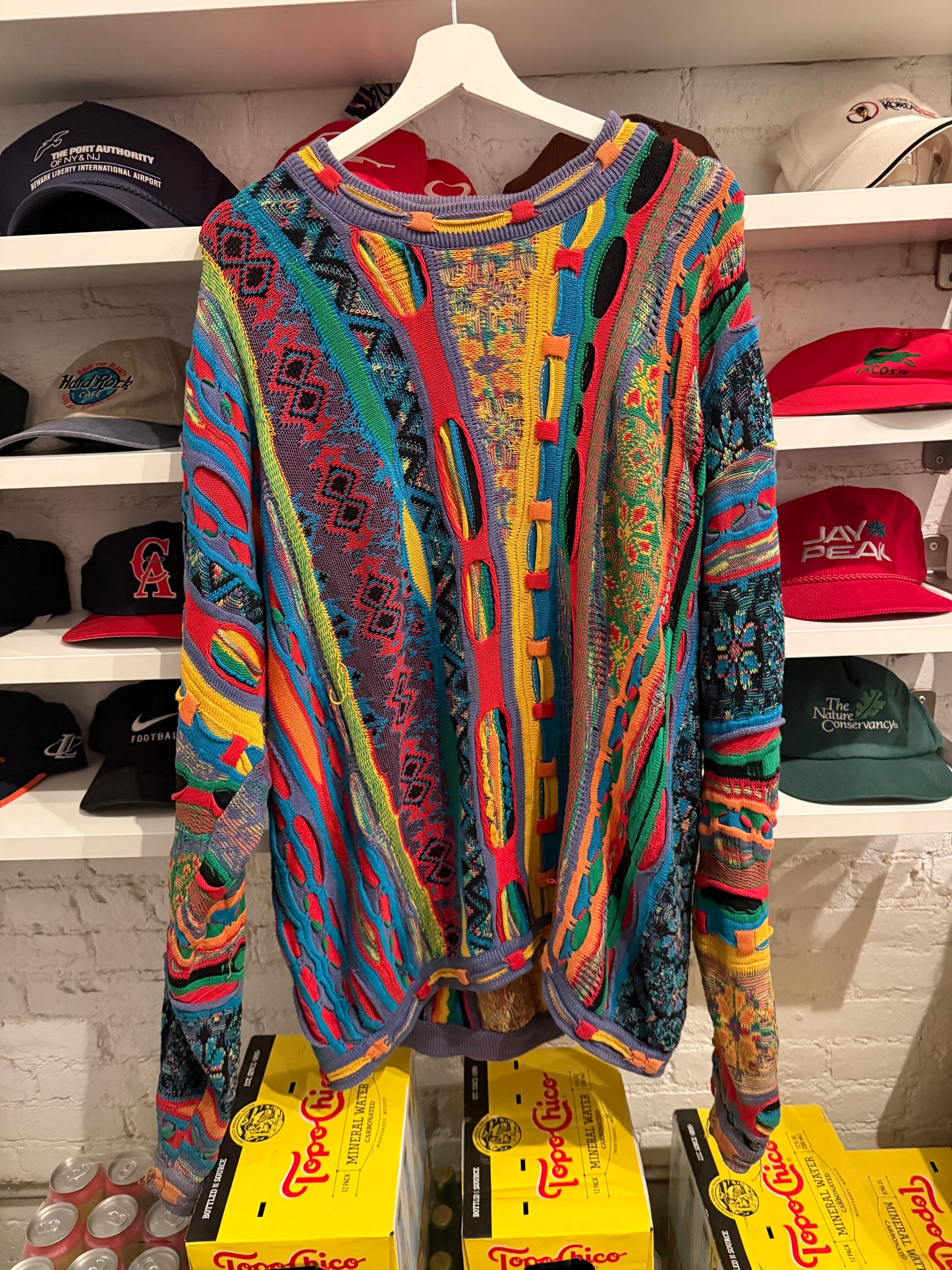 Vintage Bootleg Coogi Style Knit Sweater Size Large/XL