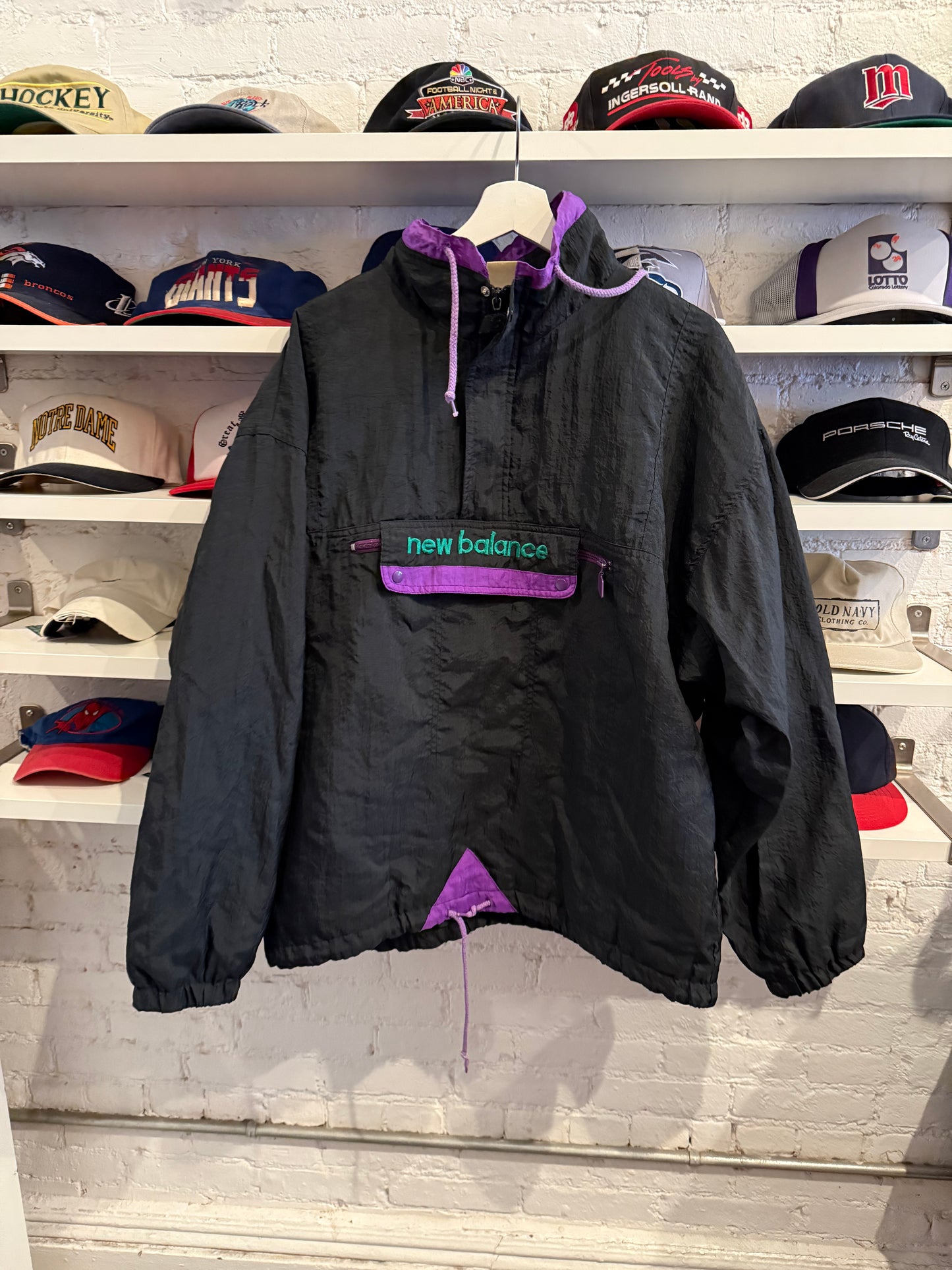 Vintage New Balance 1/4 Zip Windbreaker Size XL