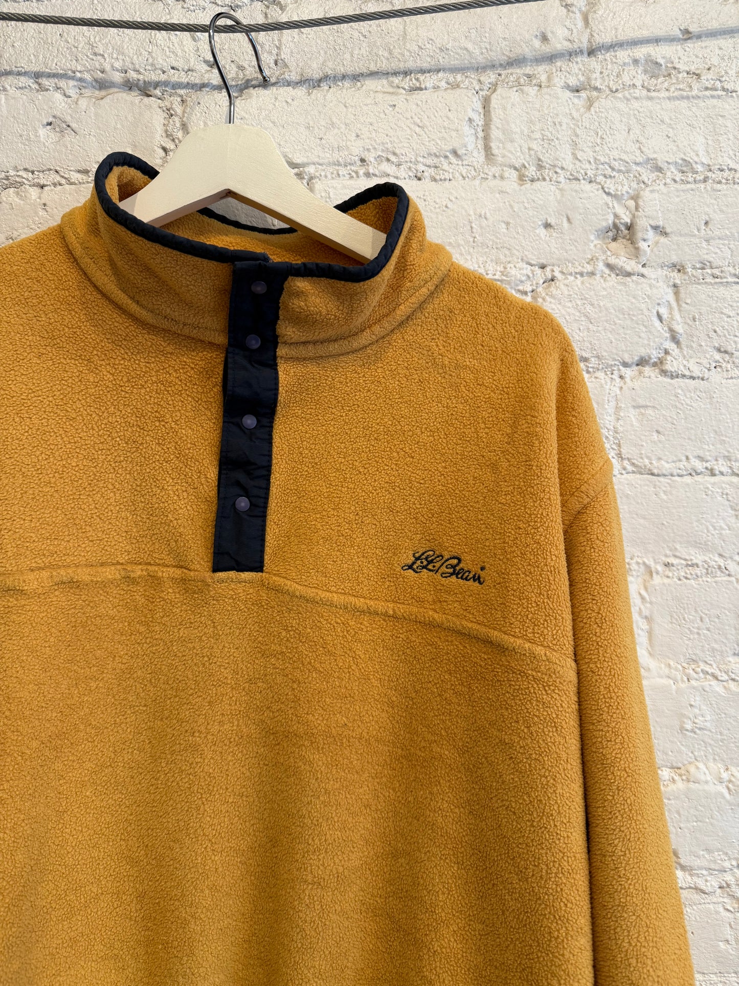 L.L. Bean Button Fleece Pullover Size Large