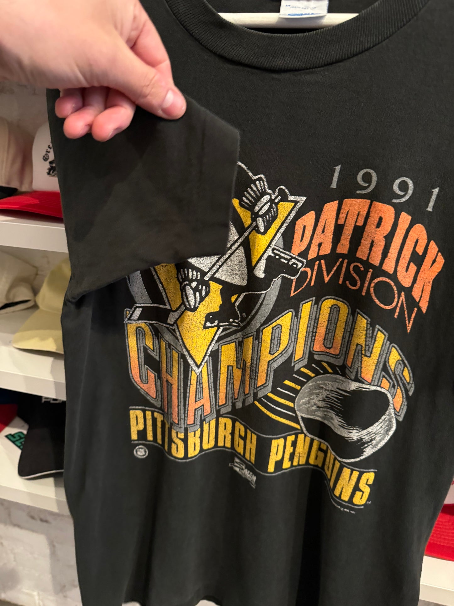Salem 1991 Pittsburgh Penguins T-Shirt Size Medium