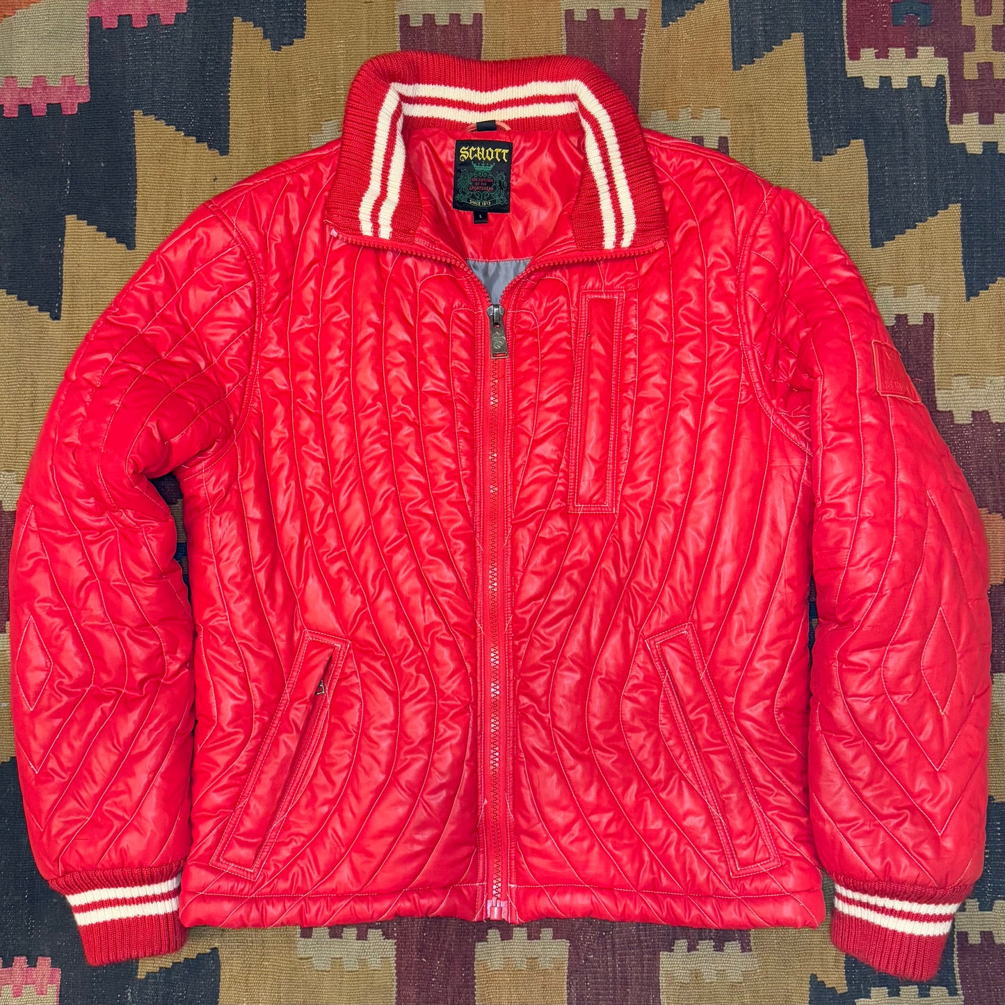 Vintage Schott Light Down Jacket Size Large