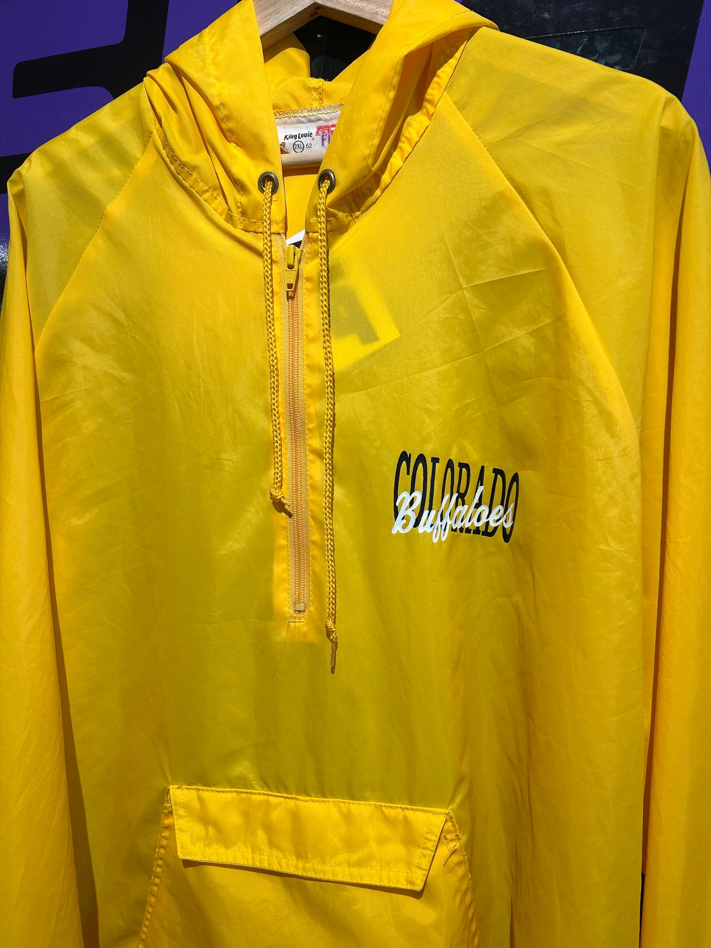 90s Colorado Buffaloes Half-Zip Windbreaker Jacket. Size XXL