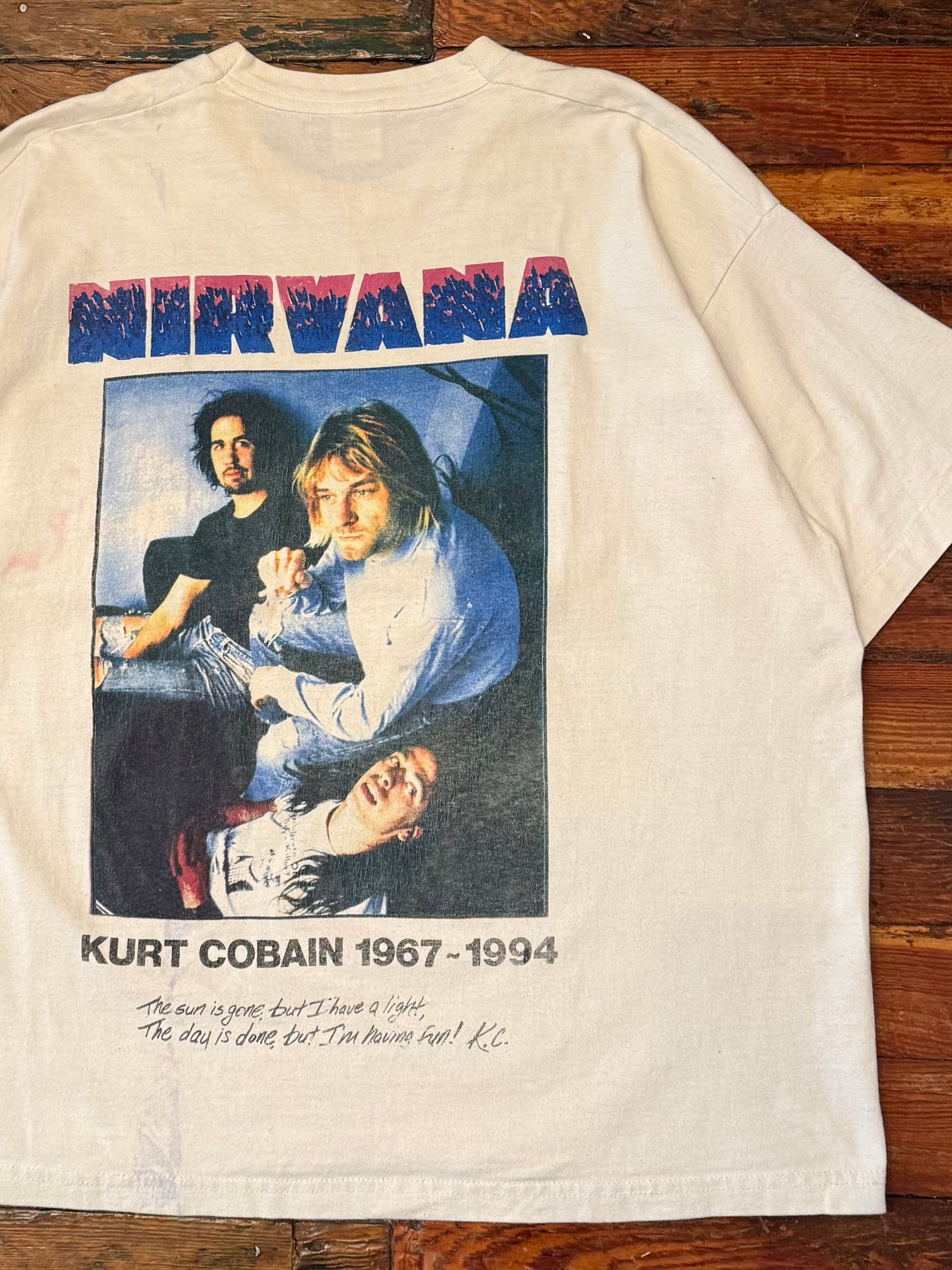 Vintage Kurt Cobain Memorial T-Shirt Size XL