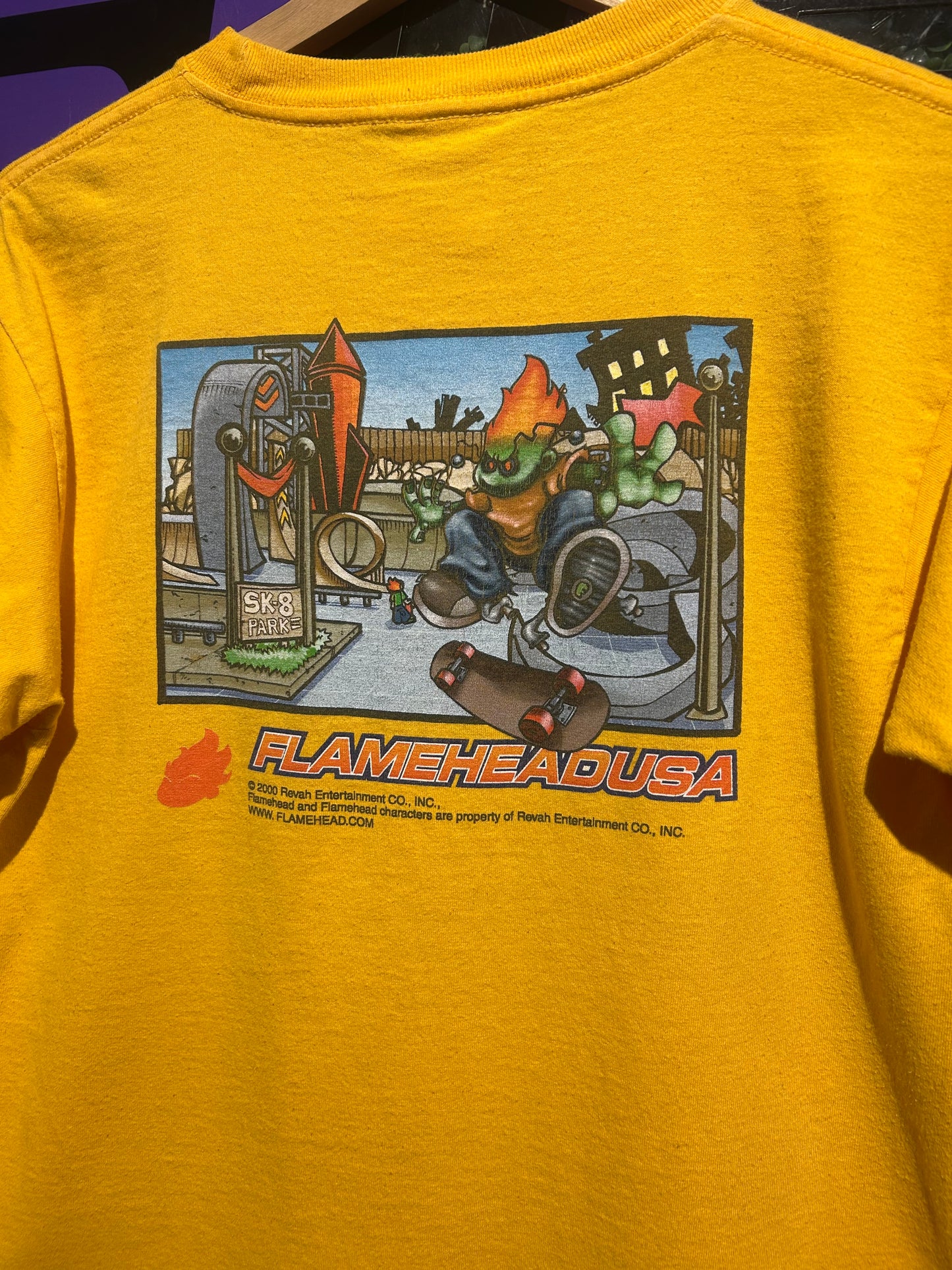 2000 JNCO Flamehead Skate LS Shirt. Size Medium