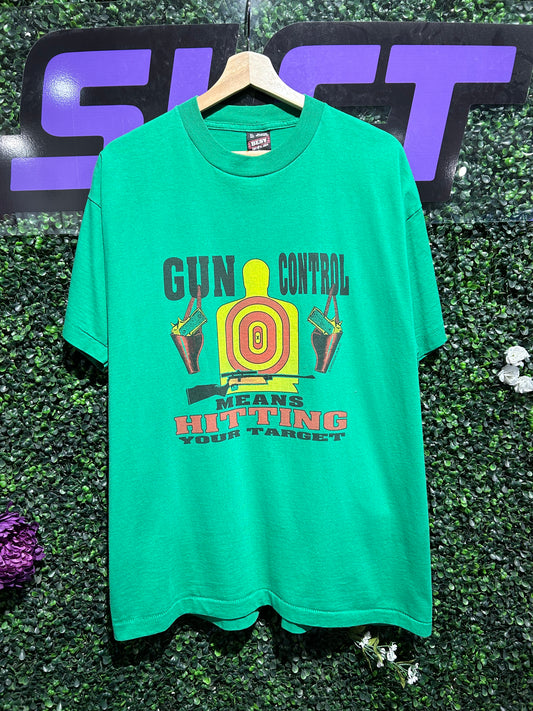 90s Gun Control T-Shirt. Size XL