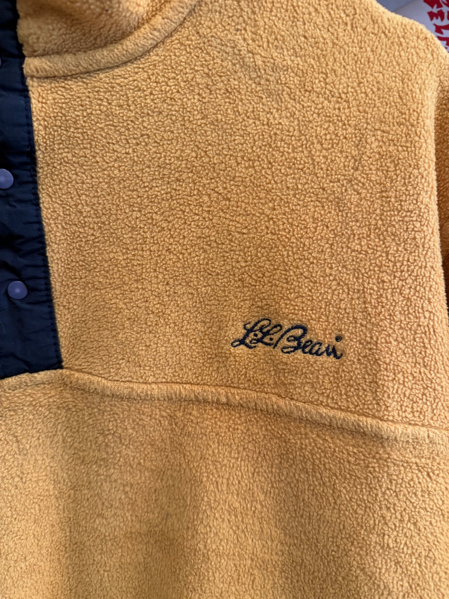 L.L. Bean Button Fleece Pullover Size Large