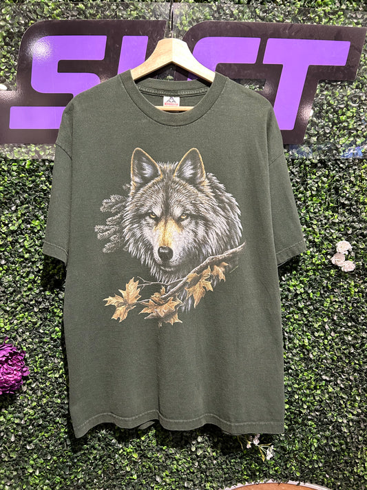 90s Human-i-Tees Wolf T-Shirt. Size XL