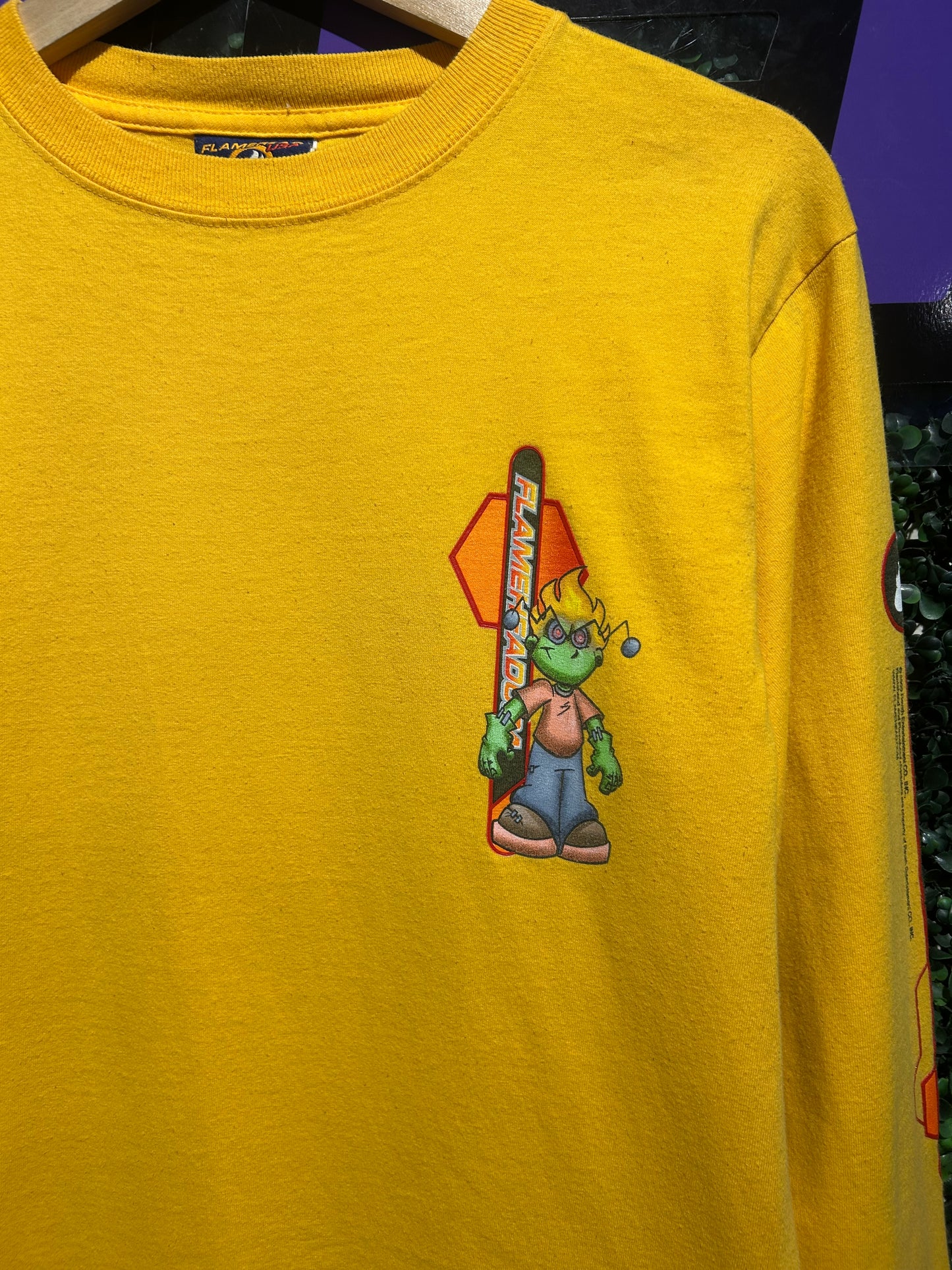 2000 JNCO Flamehead Skate LS Shirt. Size Medium