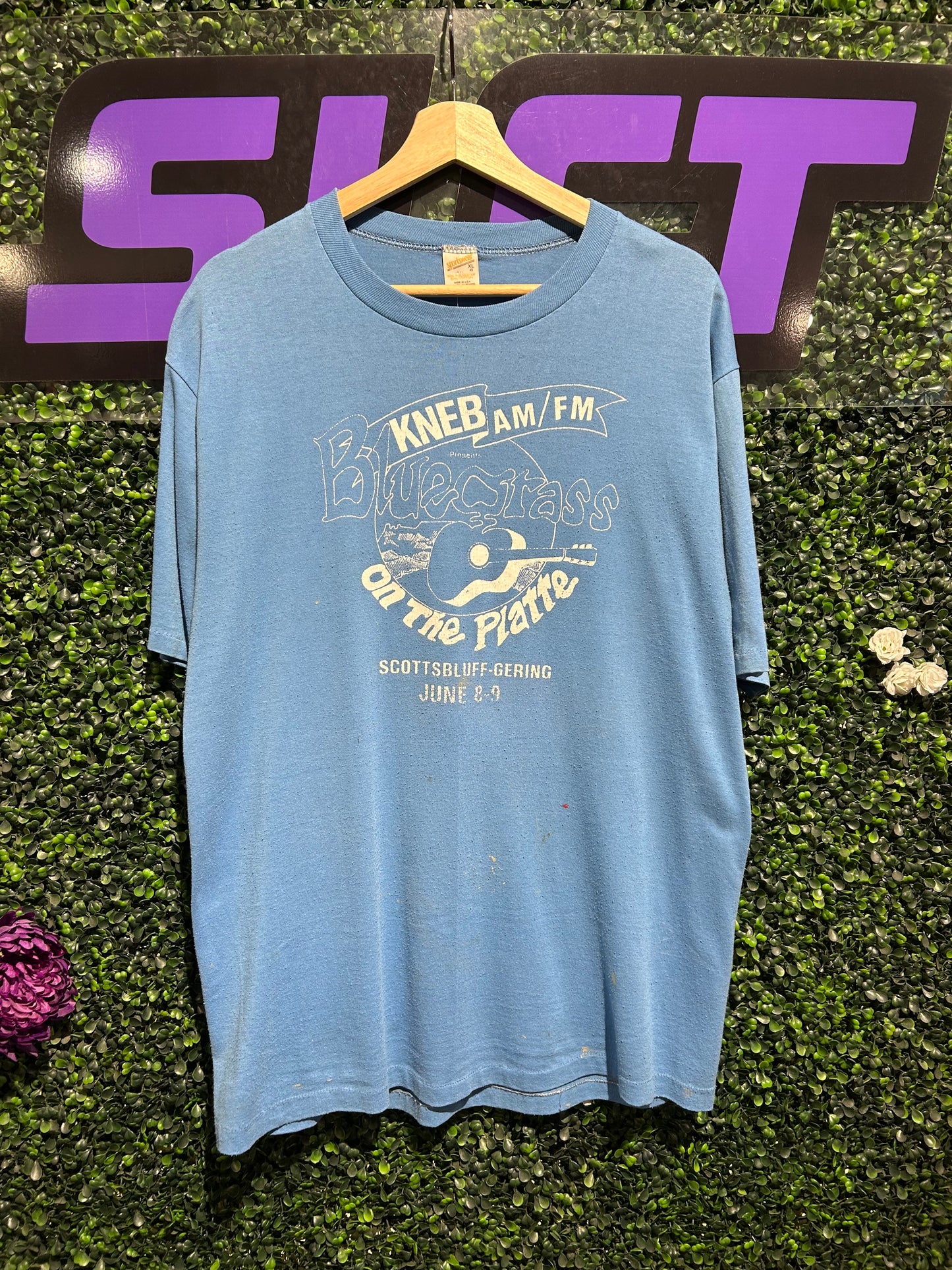 80s Bluegrass On The Platte T-Shirt. Size L/XL