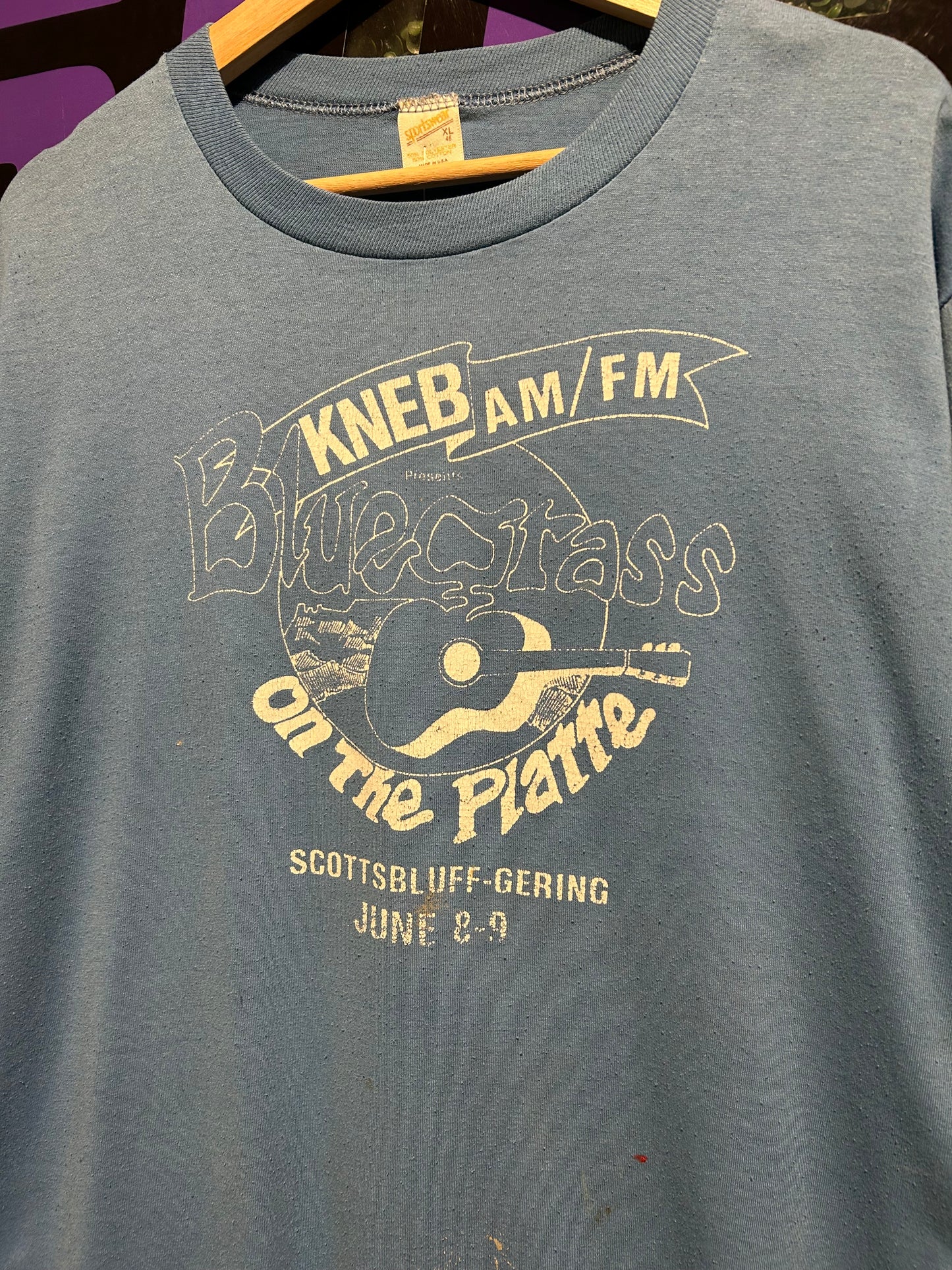 80s Bluegrass On The Platte T-Shirt. Size L/XL