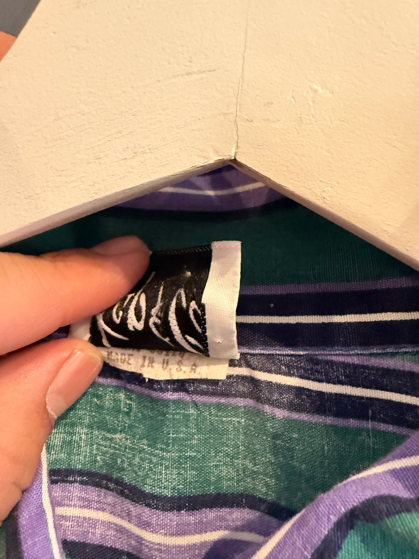 Vintage Striped Button Up Size Large