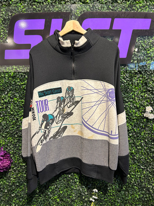 90s Nike Sports Classic Bike Tour Sweatshirt. Size Large