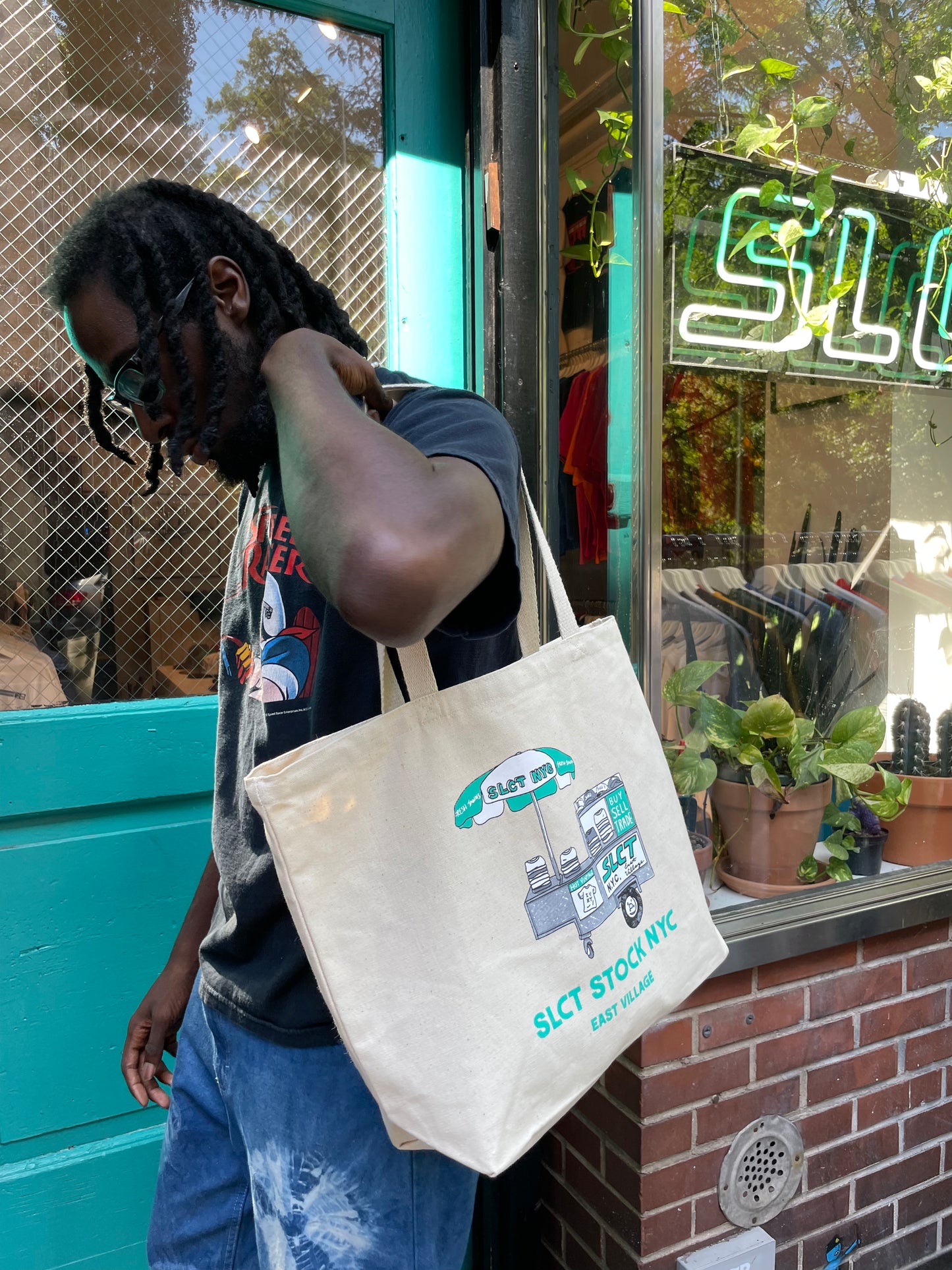 SLCT Stock NYC Jumbo Canvas Tote Bag