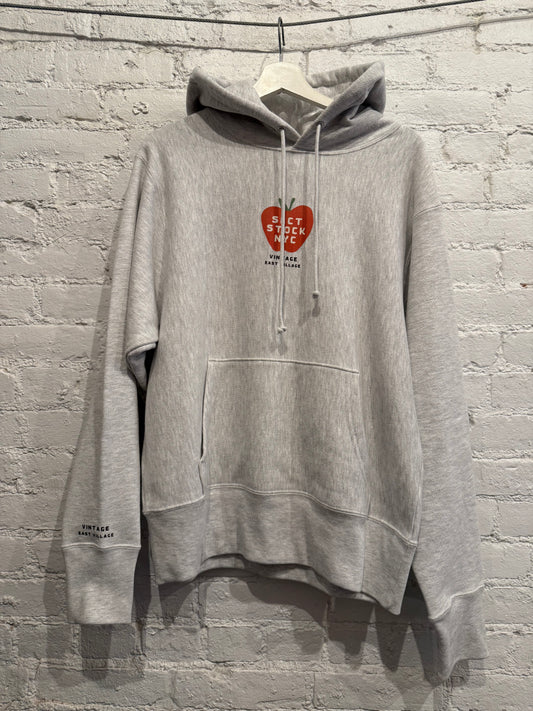 SLCT Stock NYC Big Apple Grey Hoodie Size Medium
