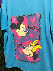 90s Mickey & Minnie Disney T-Shirt. Size L/XL