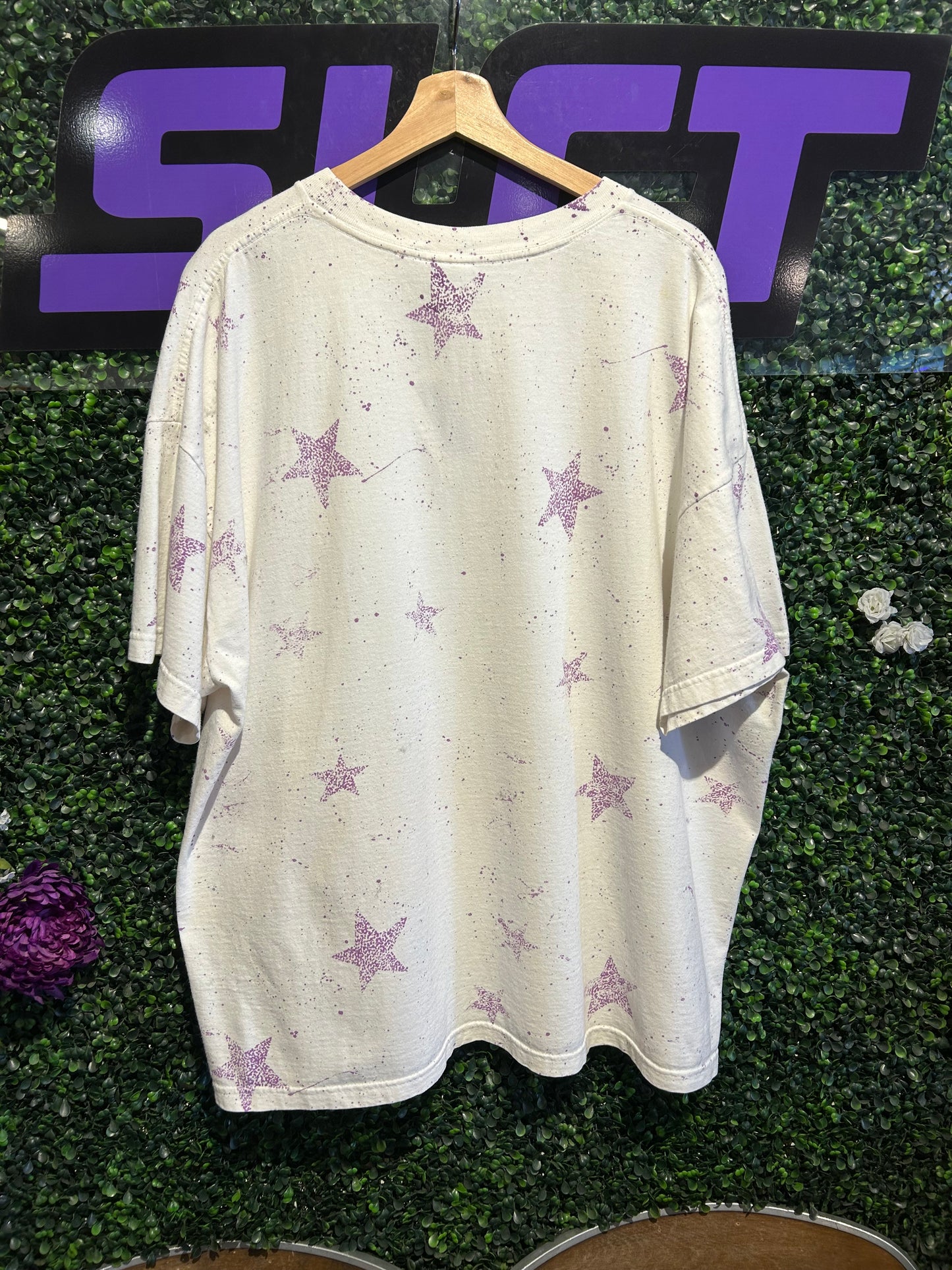 90s Mickey Mouse Star AOP T-Shirt. Size XXL