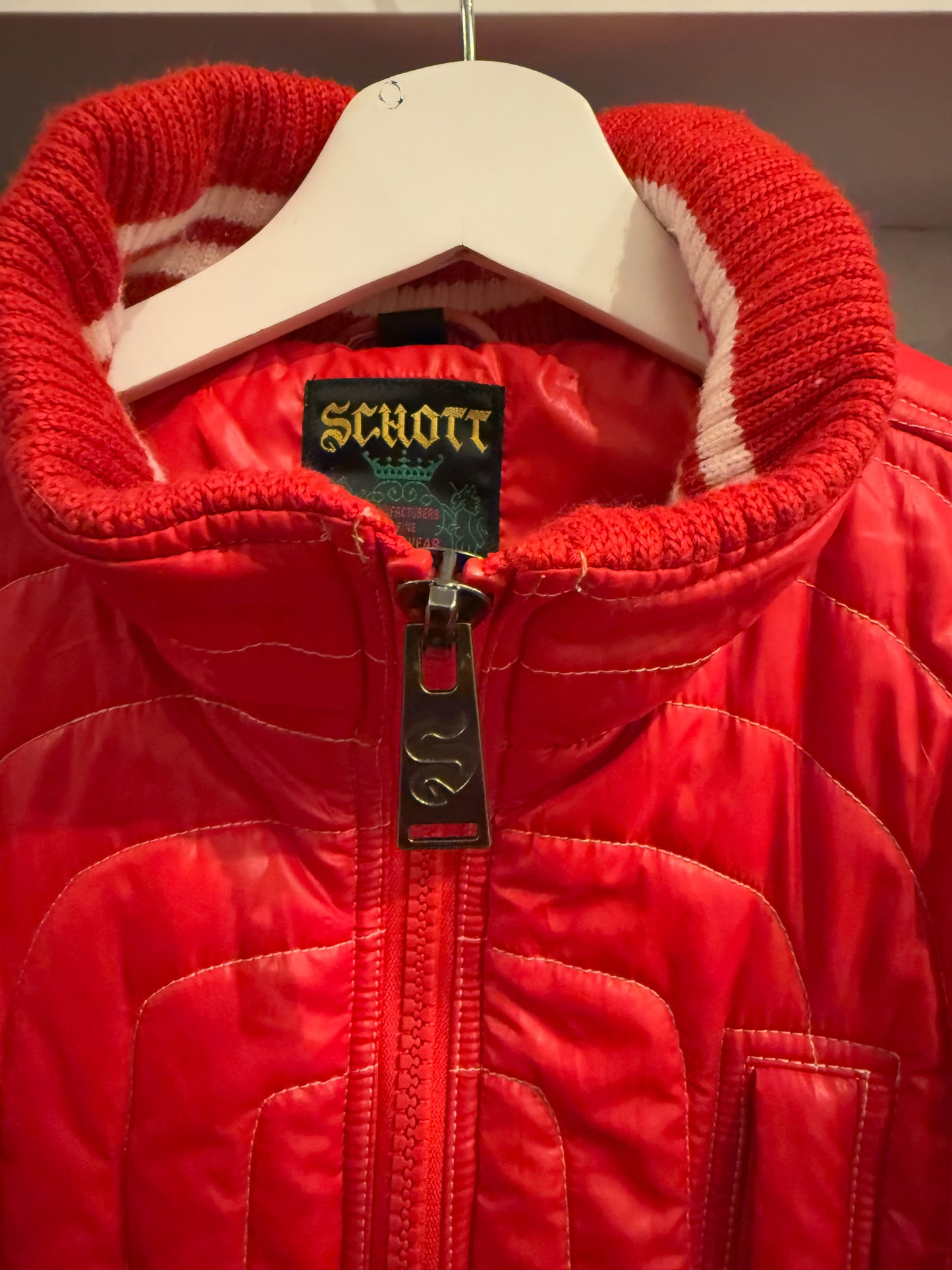 Vintage Schott Light Down Jacket Size Large