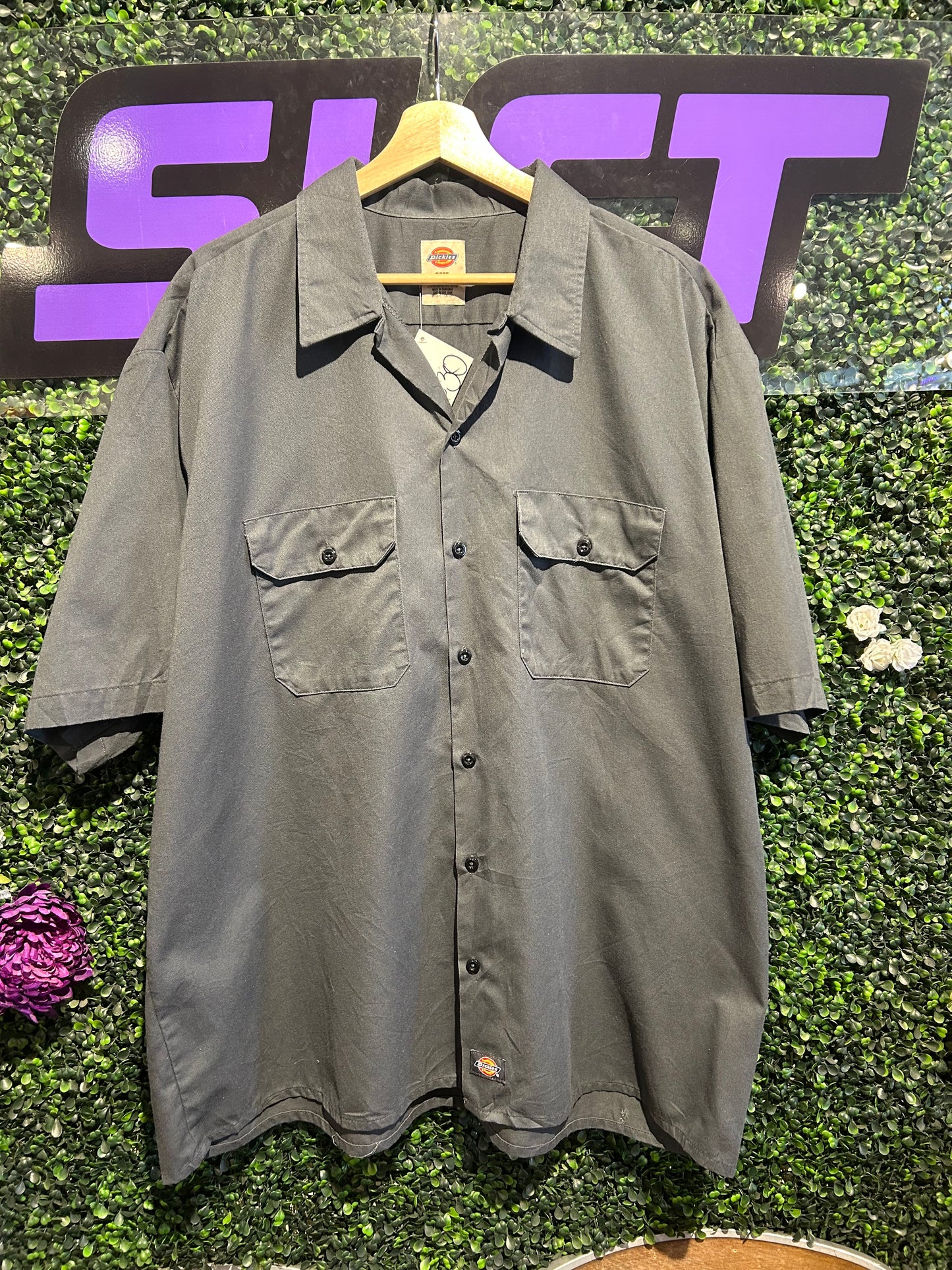 00s Dickies Button-Up Work Shirt. Size XXL