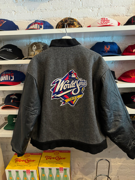 Vintage 1999 Pepsi One MLB World Series Wool/Leather Jacket Size Large fits L/XL