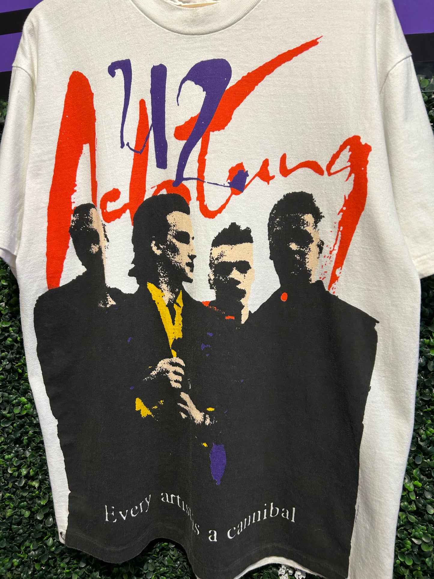 1992 U2 Achtung Baby Zoo TV Tour T-Shirt. Size Large