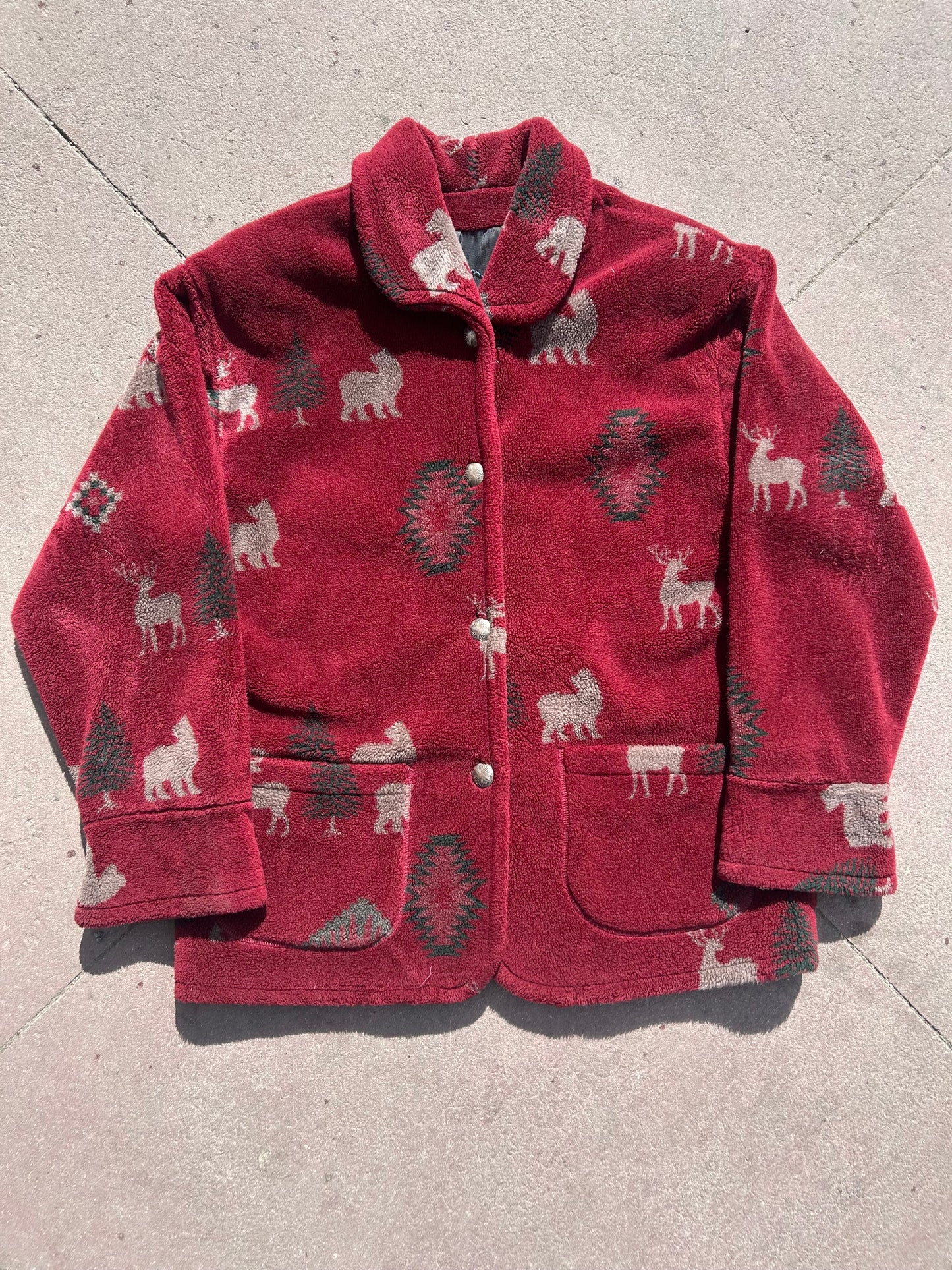 Vintage Denali Button-Up Fleece. Size Large