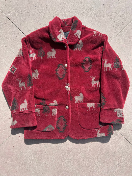 Vintage Denali Button-Up Fleece. Size Large