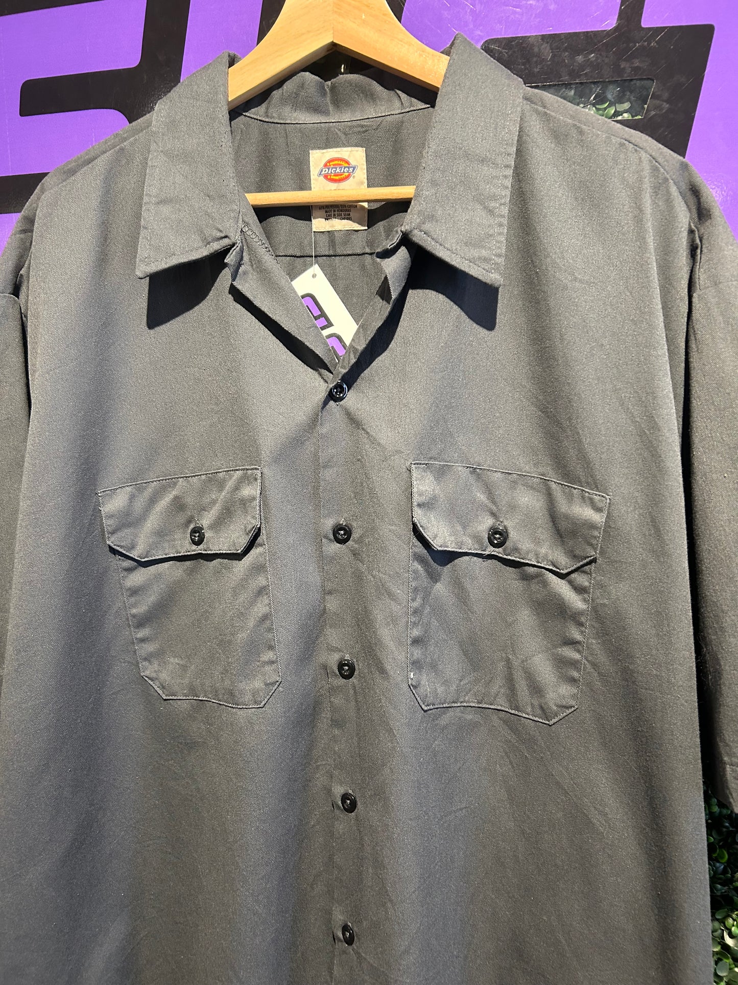 00s Dickies Button-Up Work Shirt. Size XXL