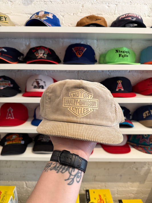 Vintage Corduroy Harley Davidson Hat