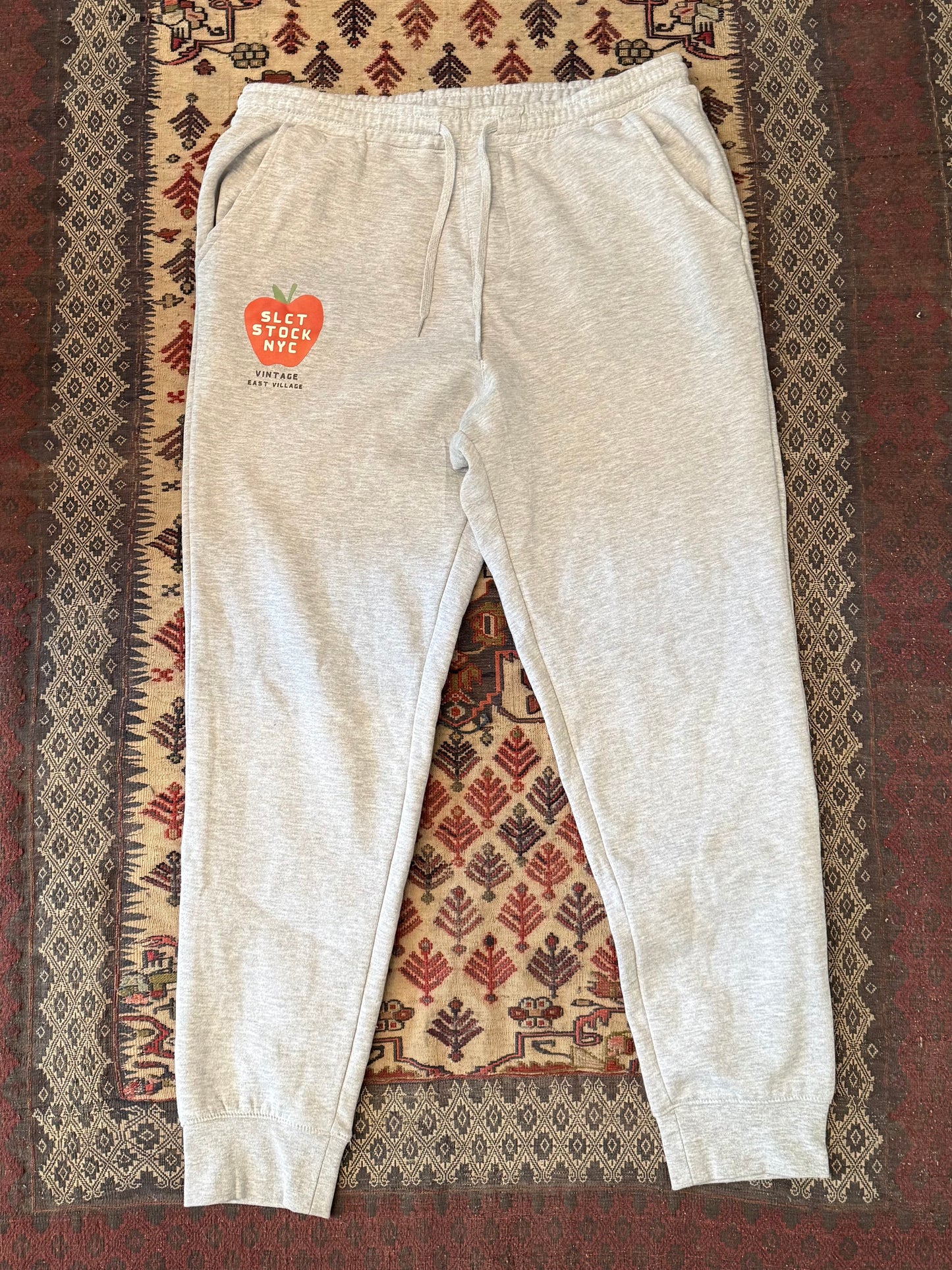 SLCT Stock Big Apple Sweat Pants Size XL