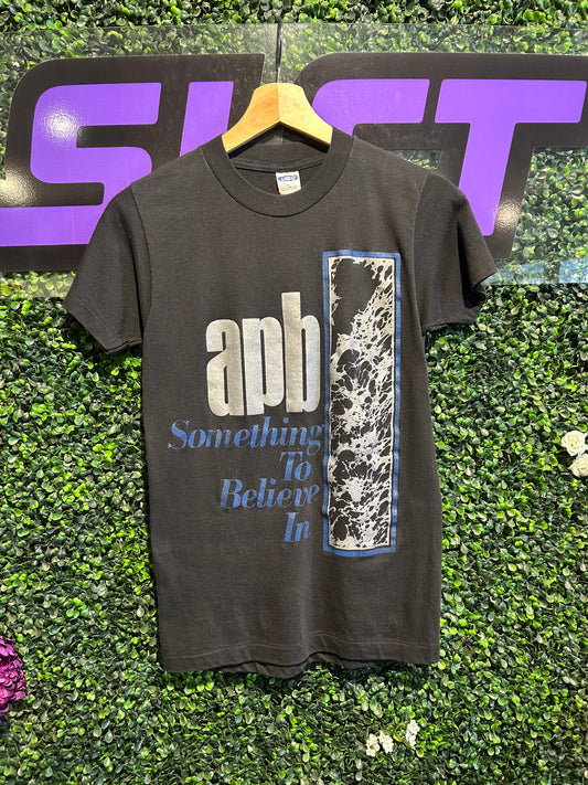 1985 APB ‘Something To Believe In’ Band T-Shirt. Size Small