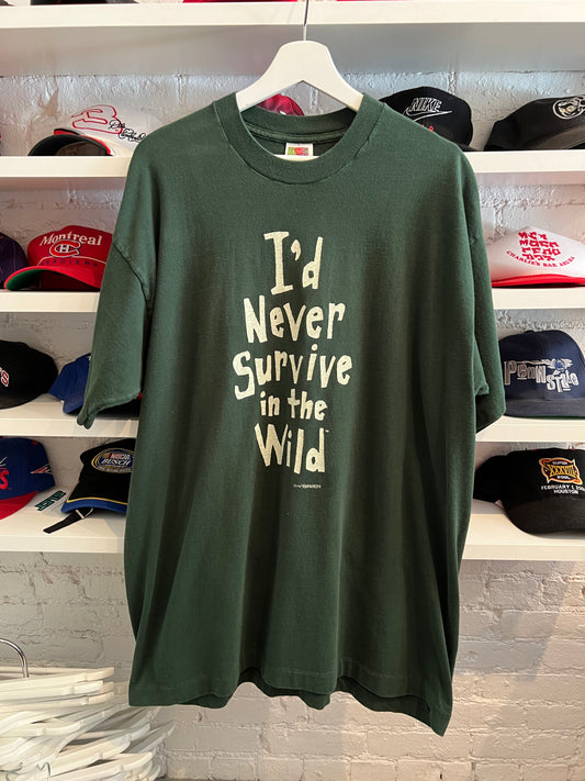 1998 Id Never Survive in the Wild T-shirt size 2XL