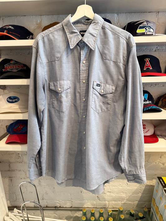 Vintage Wrangler Western Button Up Shirt Size XL