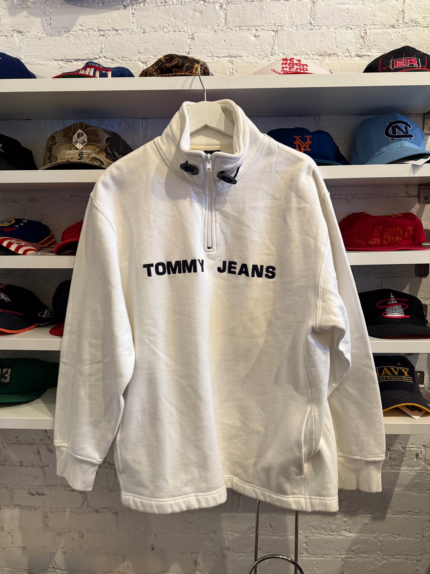 Vintage Tommy Jeans 1/4 Zip Pull Over Size Large