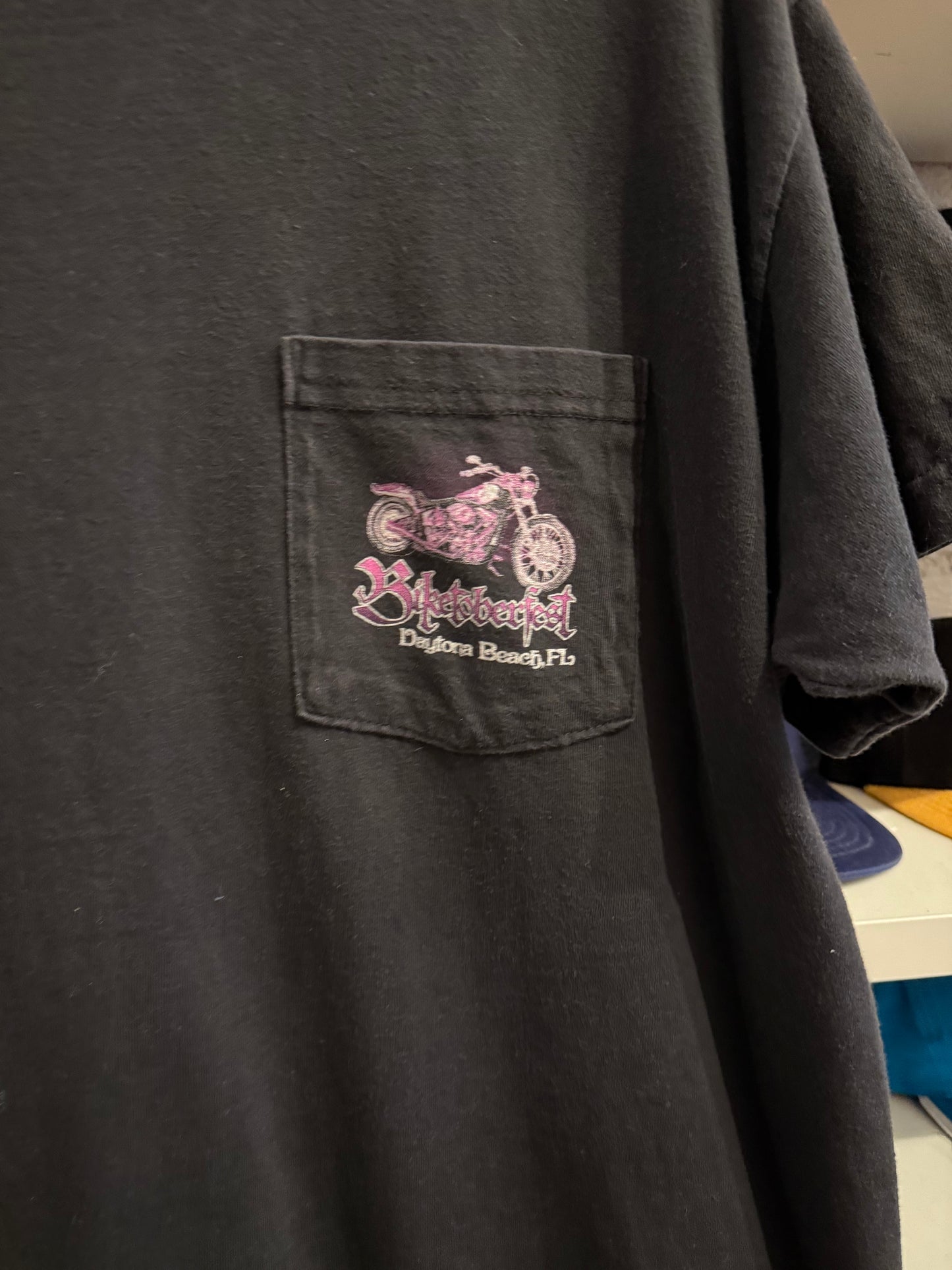 Biketober Pocket T-Shirt Size Large